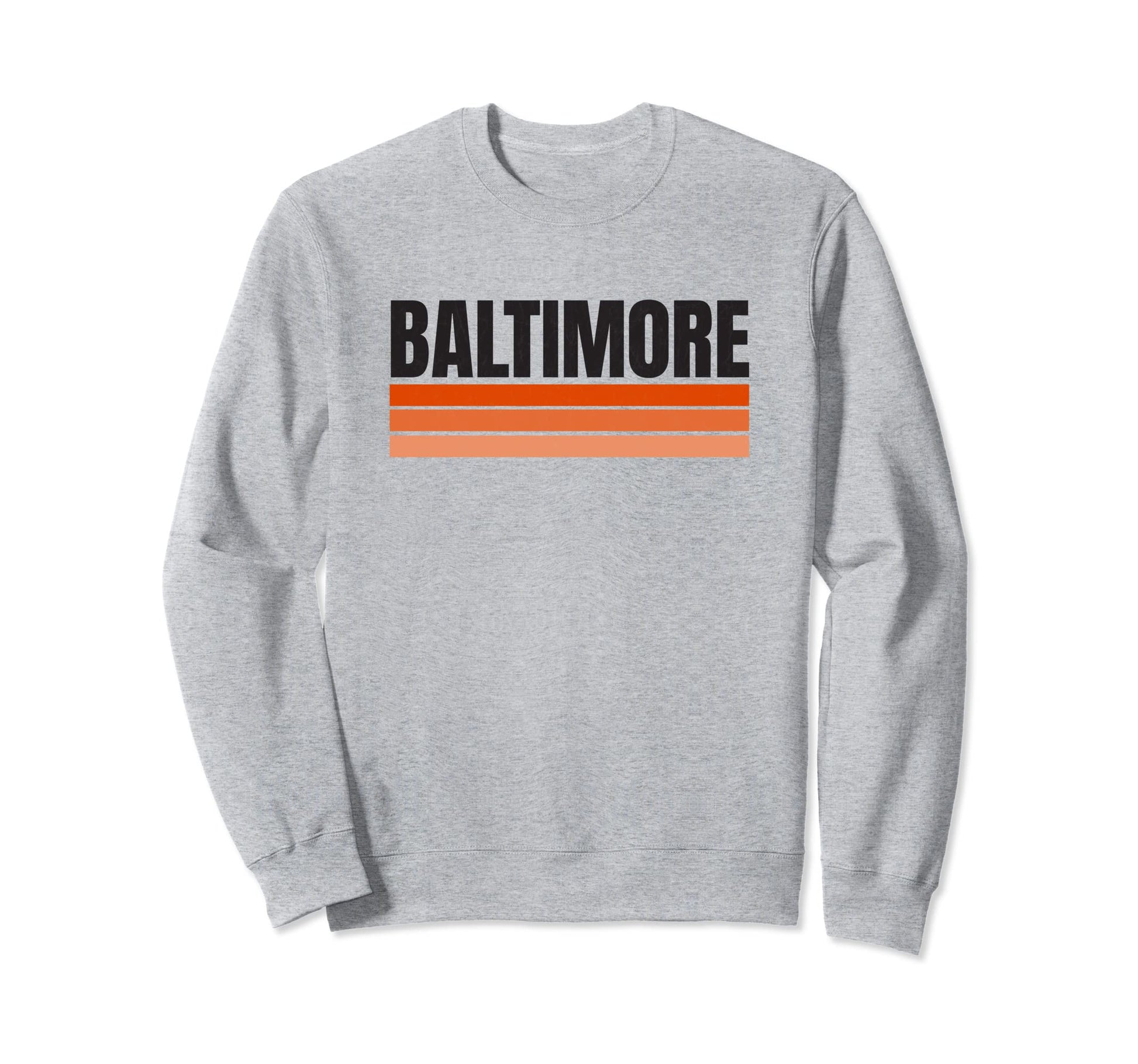 Baltimore Orange Black Striped Sweatshirt - Custom Art Print for Adults - T-Shirt, Sweatshirt, Hoodie