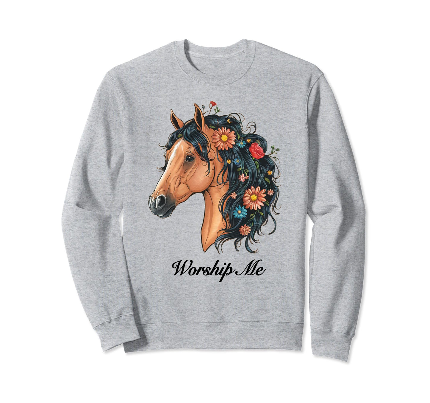 Coquette Worship Me Horse Girlcore Sweatshirt - Unique Graphic Men Women - T-Shirt, Sweatshirt, Hoodie