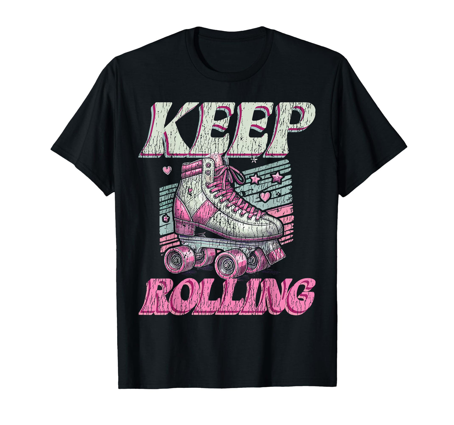 Roller Skating Skate 1970S Keep T-Shirt - Casual Everyday Wear Men Women - T-Shirt, Sweatshirt, Hoodie