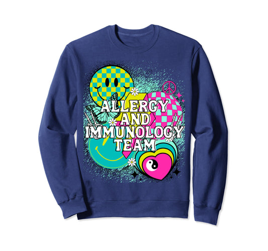 Allergy Immunology Team Nurse Sweatshirt - Fun Novelty Design Men Women - T-Shirt, Sweatshirt, Hoodie