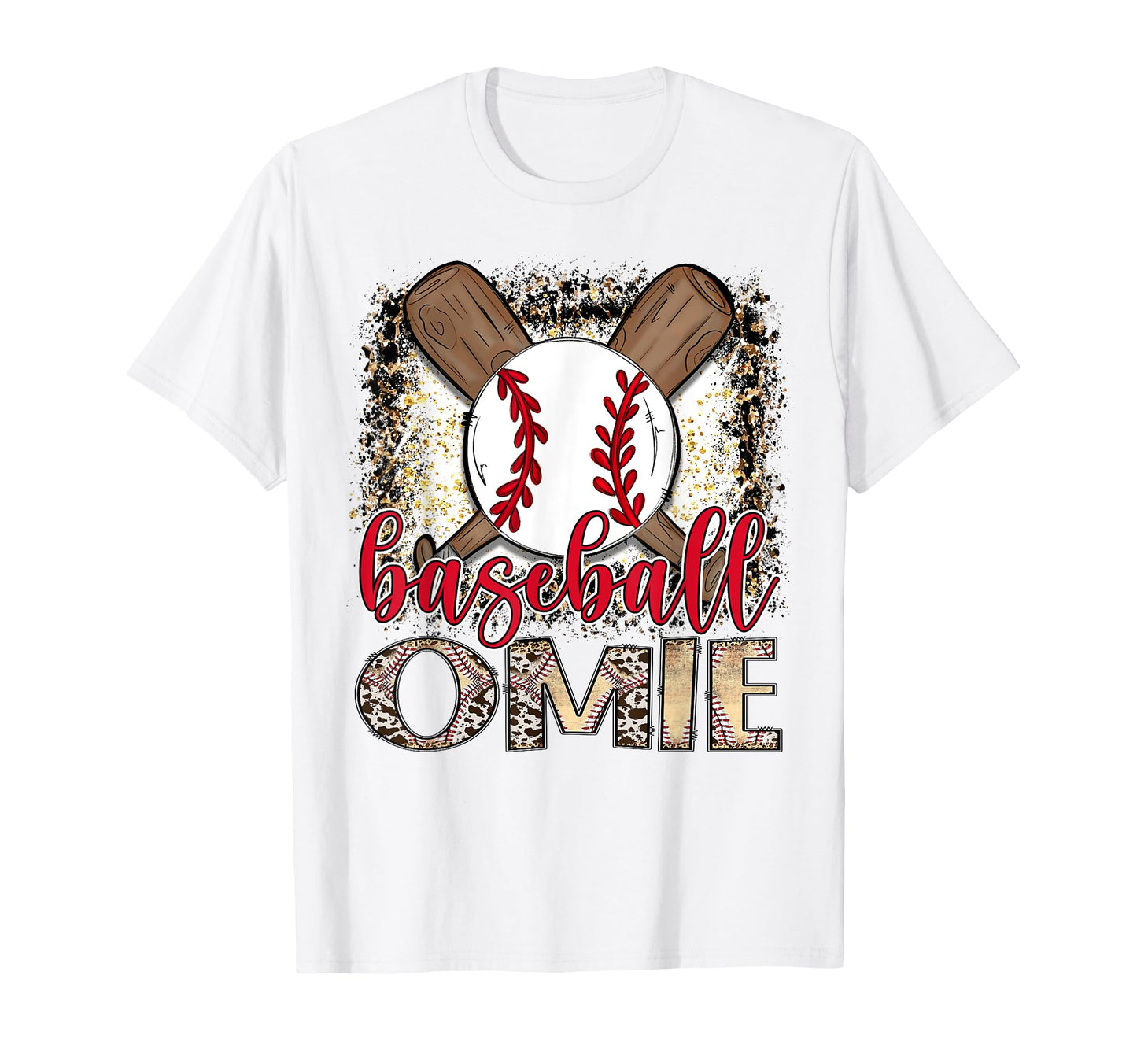 Baseball Omie Leopard Proud Ball T-Shirt - Minimalist Print for Adults - T-Shirt, Sweatshirt, Hoodie