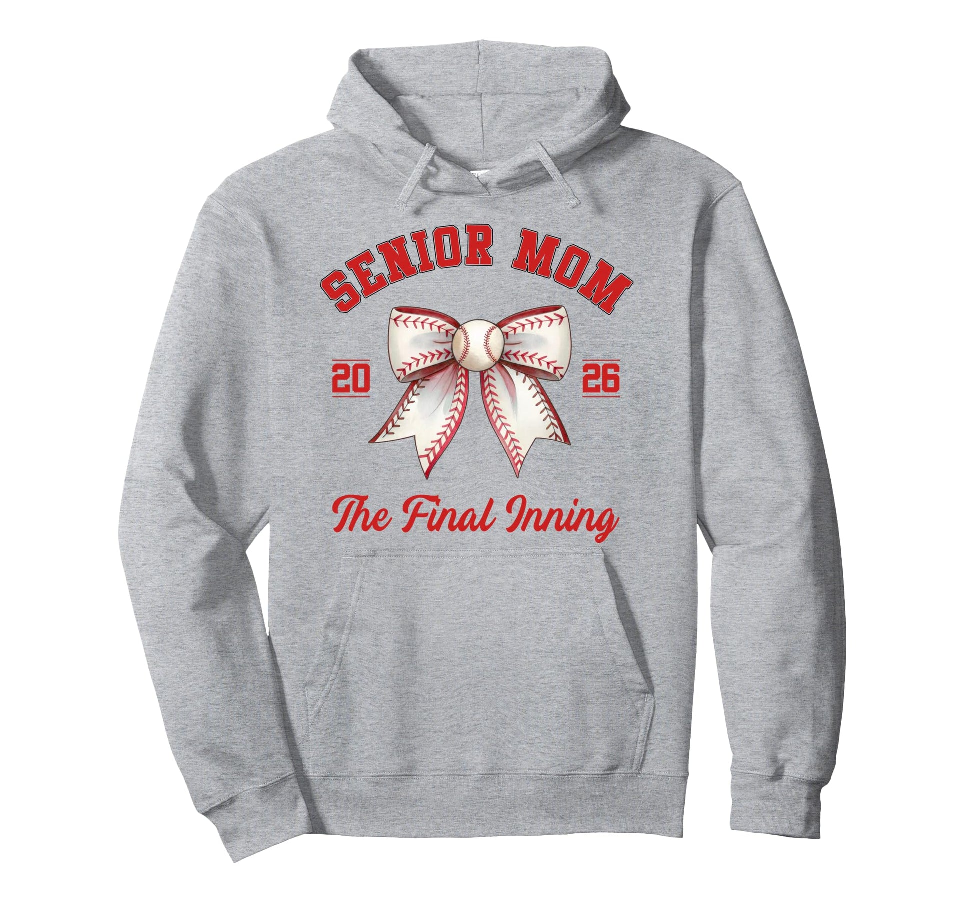 Baseball Senior Mom Coquette Bow Class Hoodie - Aesthetic Graphic Unisex - T-Shirt, Sweatshirt, Hoodie