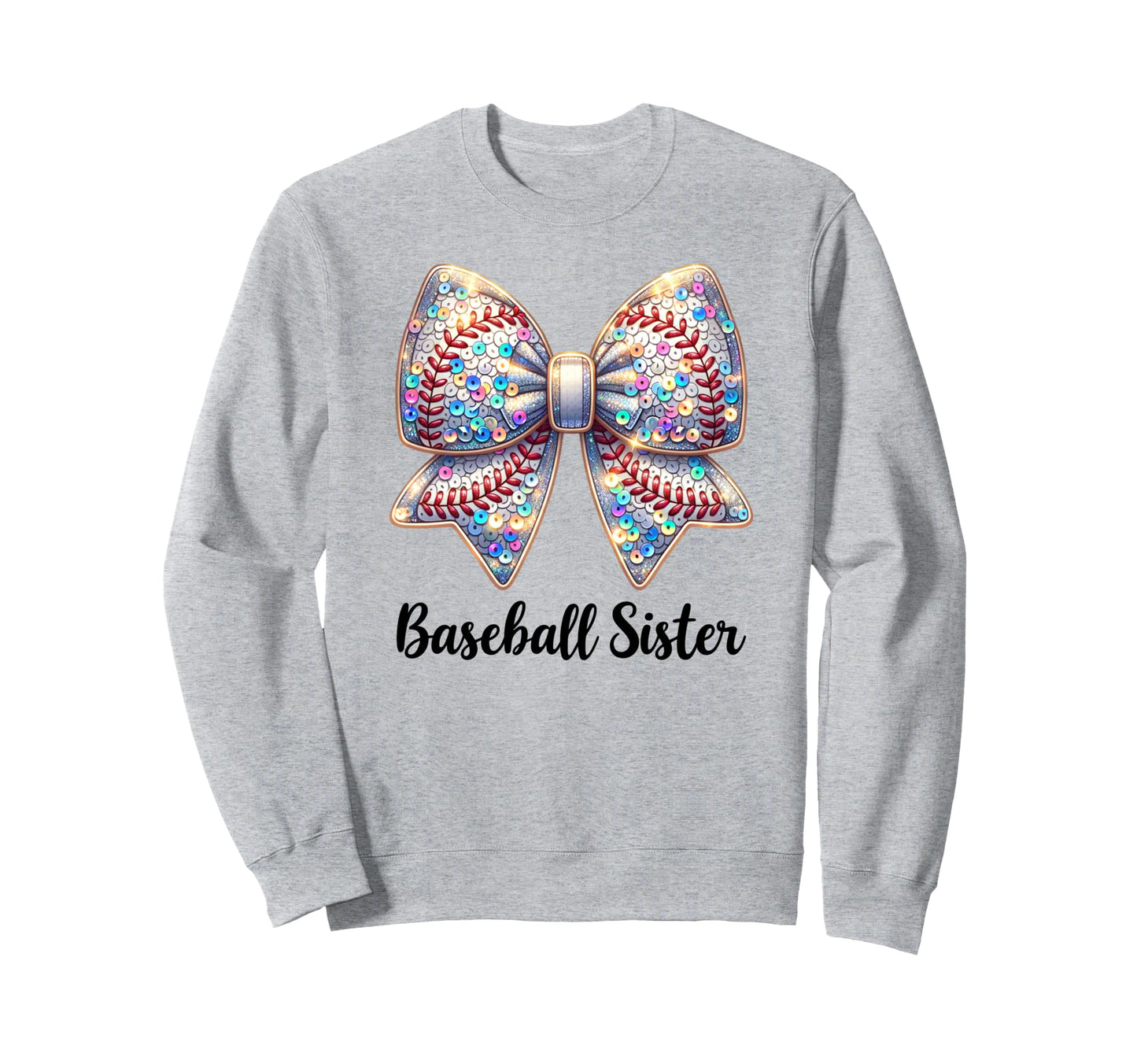 Baseball Sister Coquette Bow Sweatshirt - Streetwear Style Men Women - T-Shirt, Sweatshirt, Hoodie