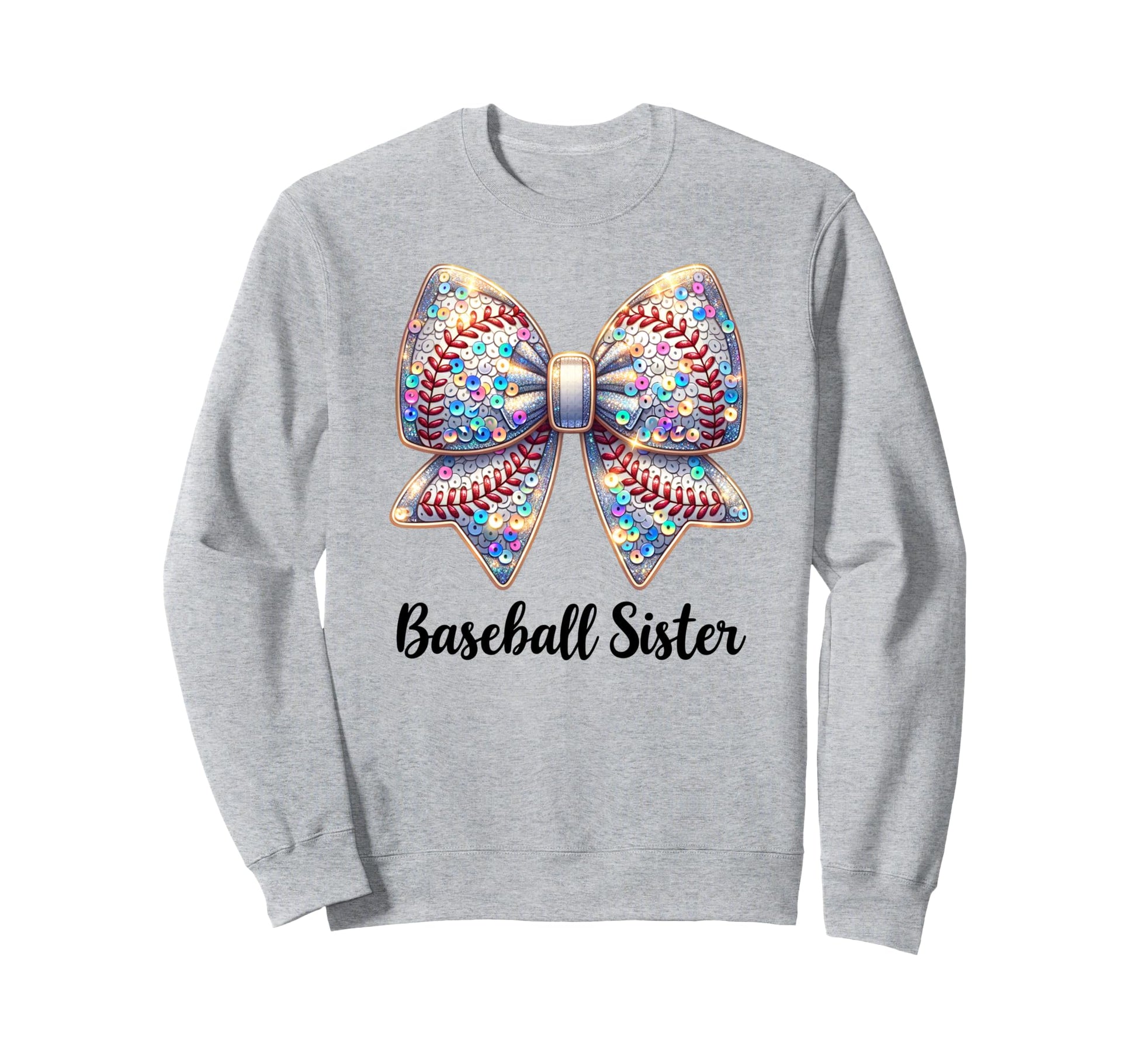 Baseball Sister Coquette Bow Sweatshirt - Streetwear Style Men Women - T-Shirt, Sweatshirt, Hoodie