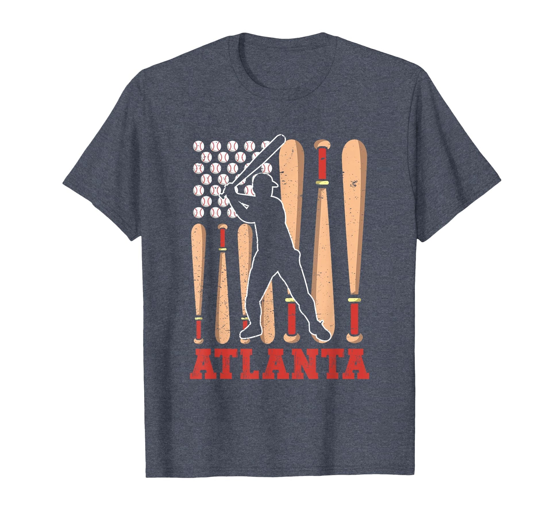 Atlanta American Flag Distressed T-Shirt - Streetwear Style Unisex - T-Shirt, Sweatshirt, Hoodie