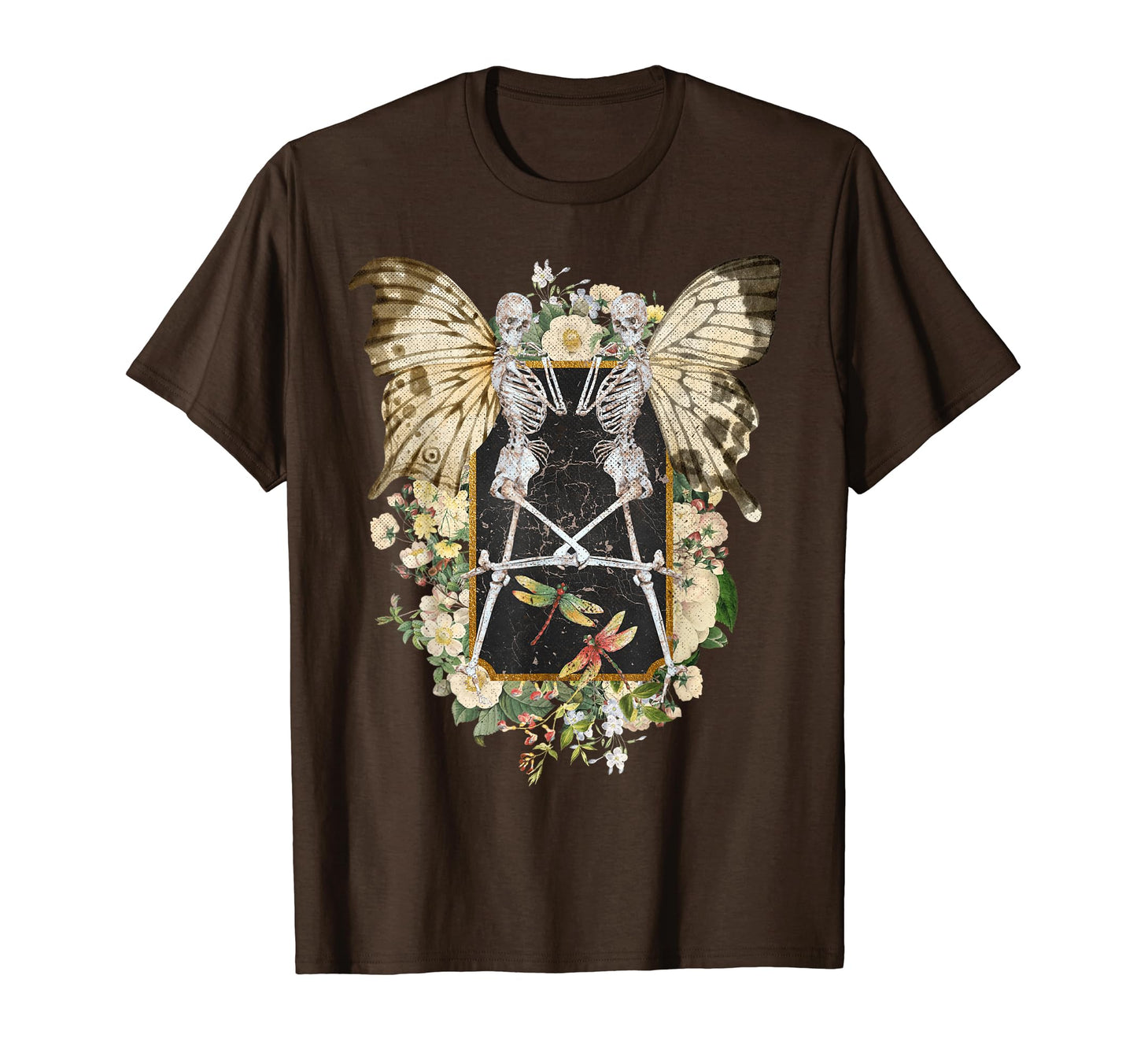 Fairy Grunge Butterfly Wing Skeleton T-Shirt - Graphic Print Men Women - T-Shirt, Sweatshirt, Hoodie