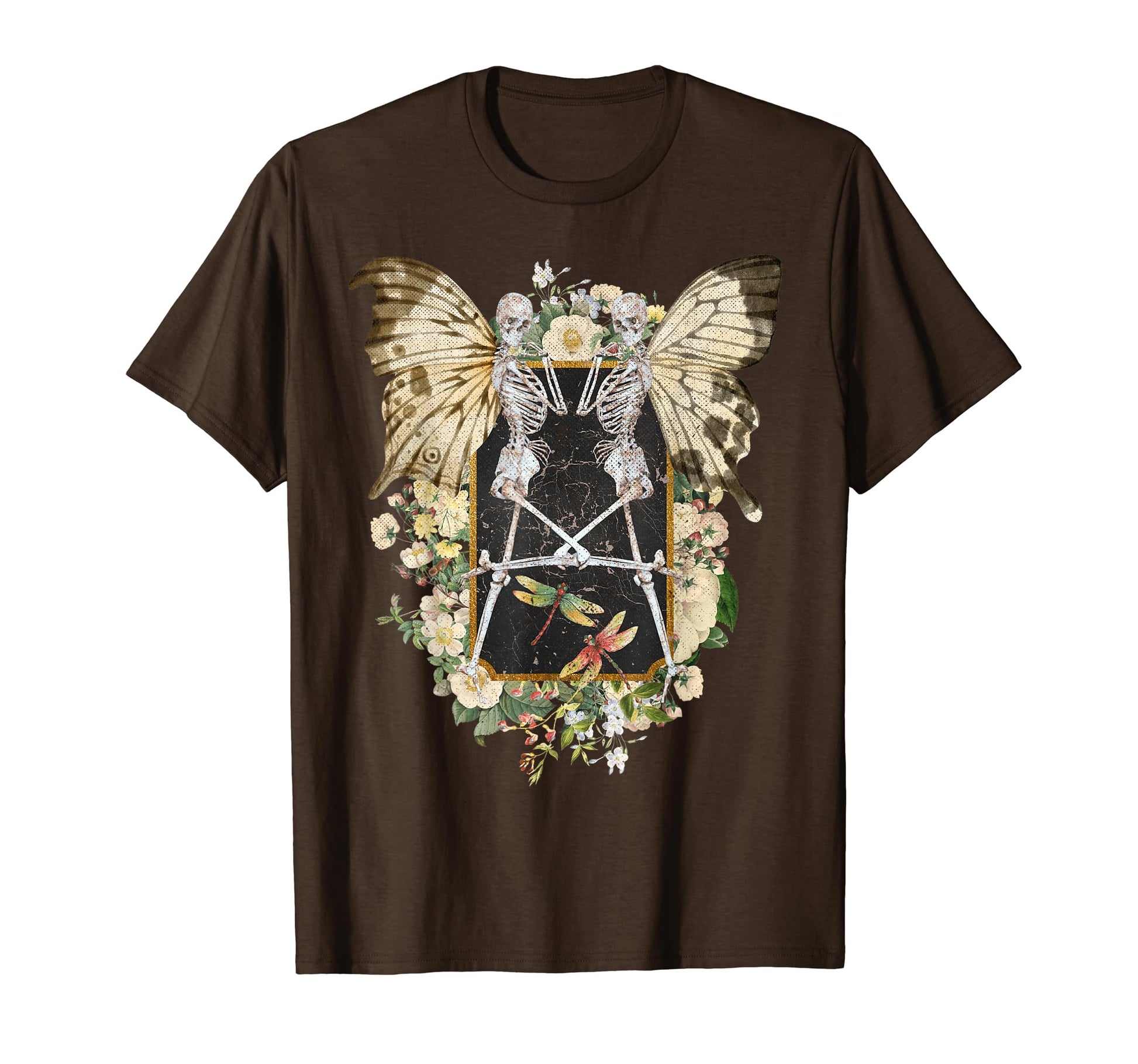 Fairy Grunge Butterfly Wing Skeleton T-Shirt - Graphic Print Men Women - T-Shirt, Sweatshirt, Hoodie