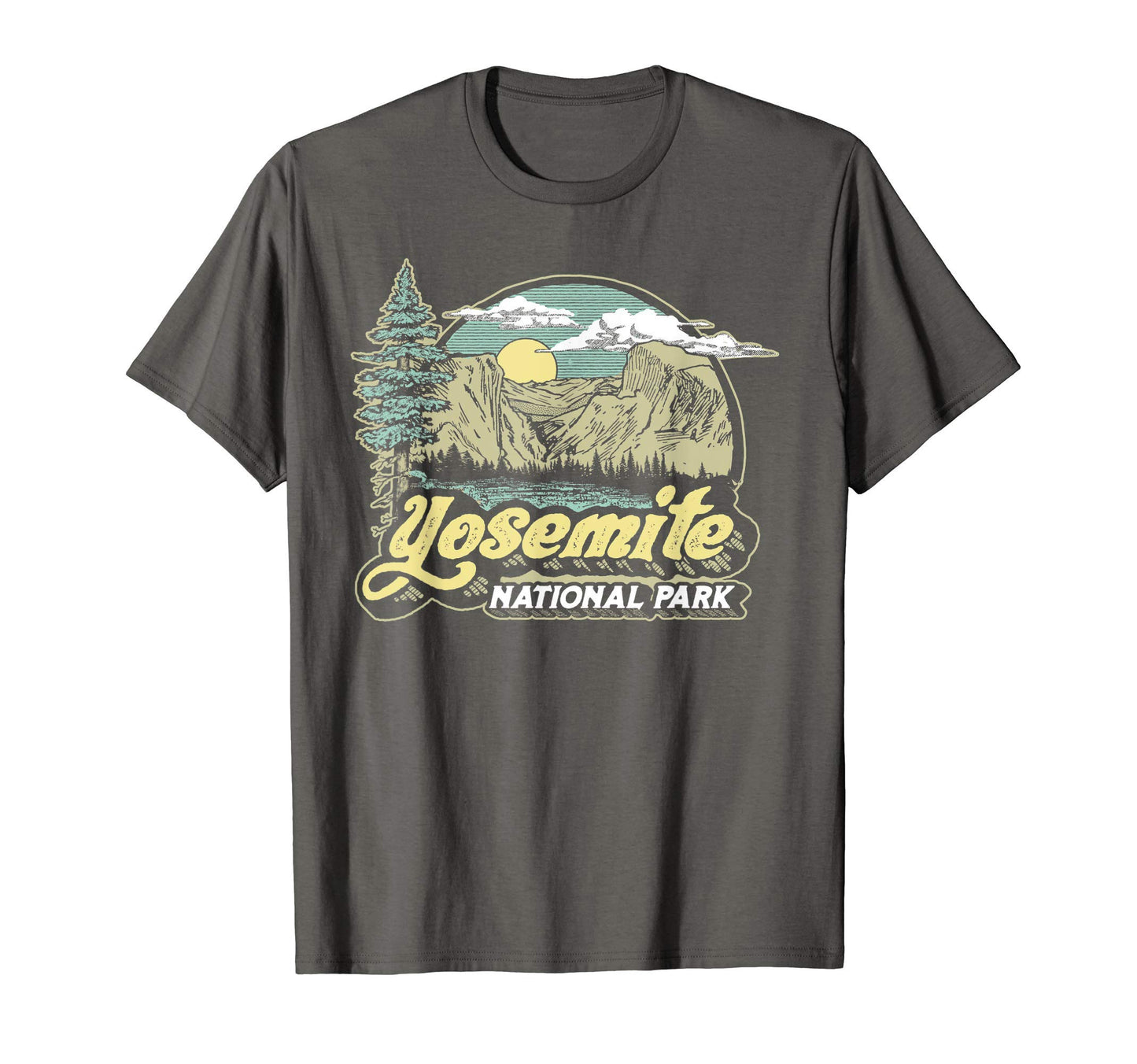 Yosemite National Park Eighties 80S T-Shirt - Minimalist Print for Adults - T-Shirt, Sweatshirt, Hoodie