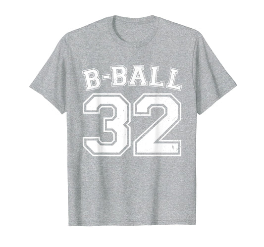 B Ball Basketball Player Number 32 T-Shirt - Minimalist Print Unisex - T-Shirt, Sweatshirt, Hoodie