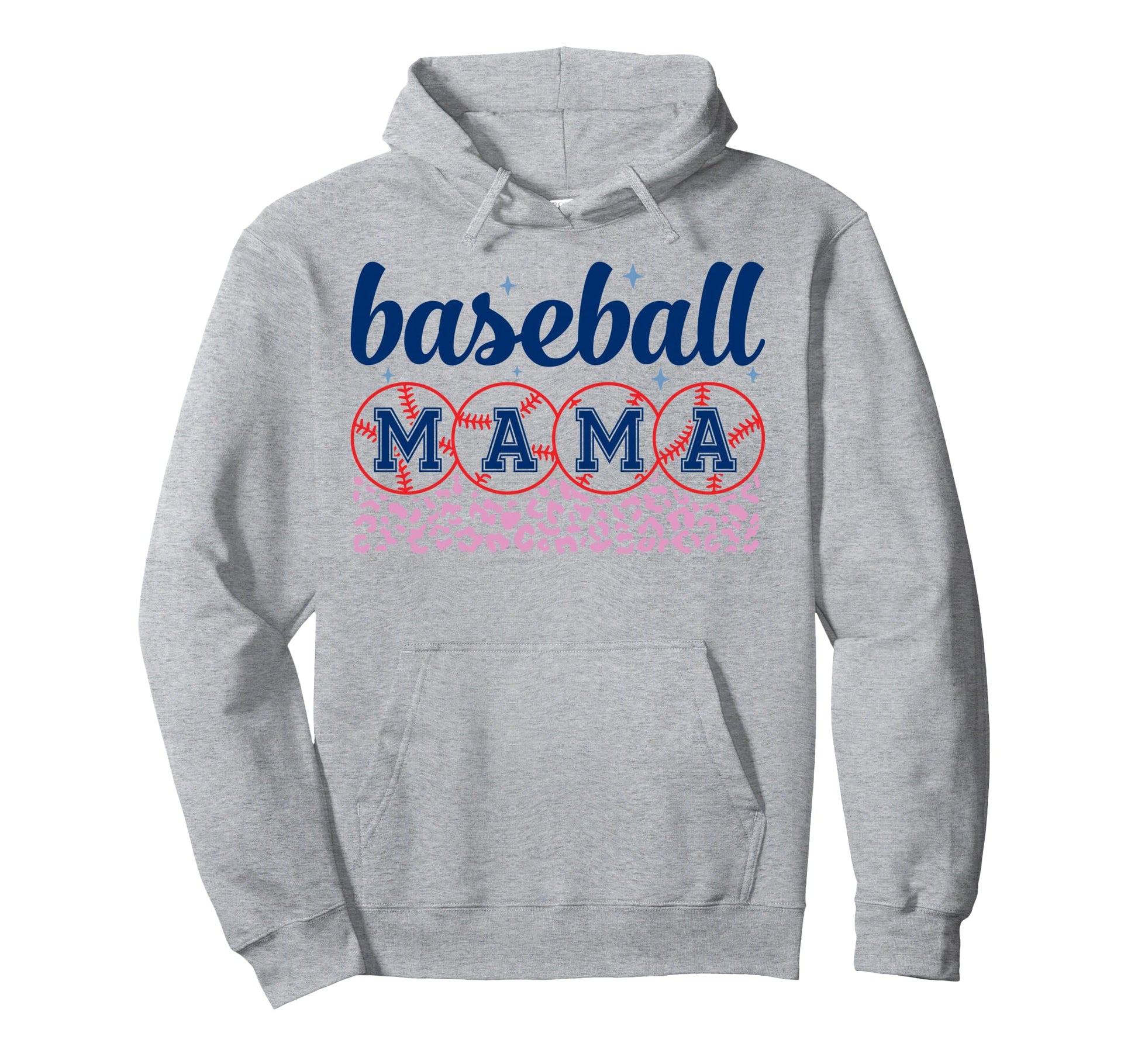 Baseball Mama Mom Leopard Mothers Day Hoodie - Streetwear Style Unisex - T-Shirt, Sweatshirt, Hoodie