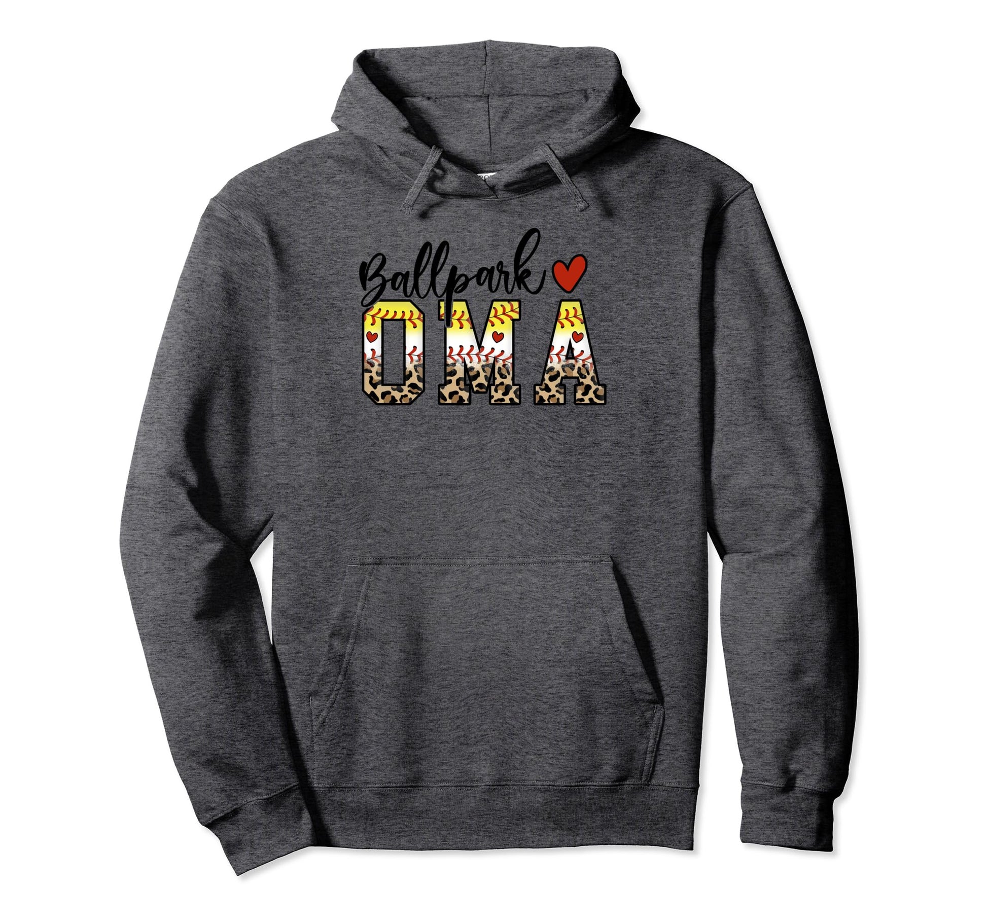 Ballpark Oma Baseball Softball Mom Hoodie - Custom Art Print Men Women - T-Shirt, Sweatshirt, Hoodie