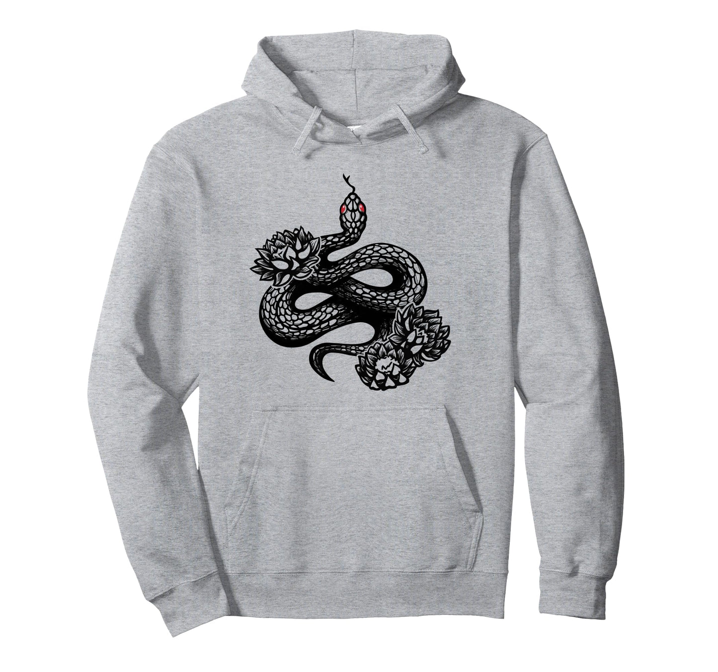 Water Lily Snake Reptile Eboy Egirl Hoodie - Streetwear Style for Adults - T-Shirt, Sweatshirt, Hoodie