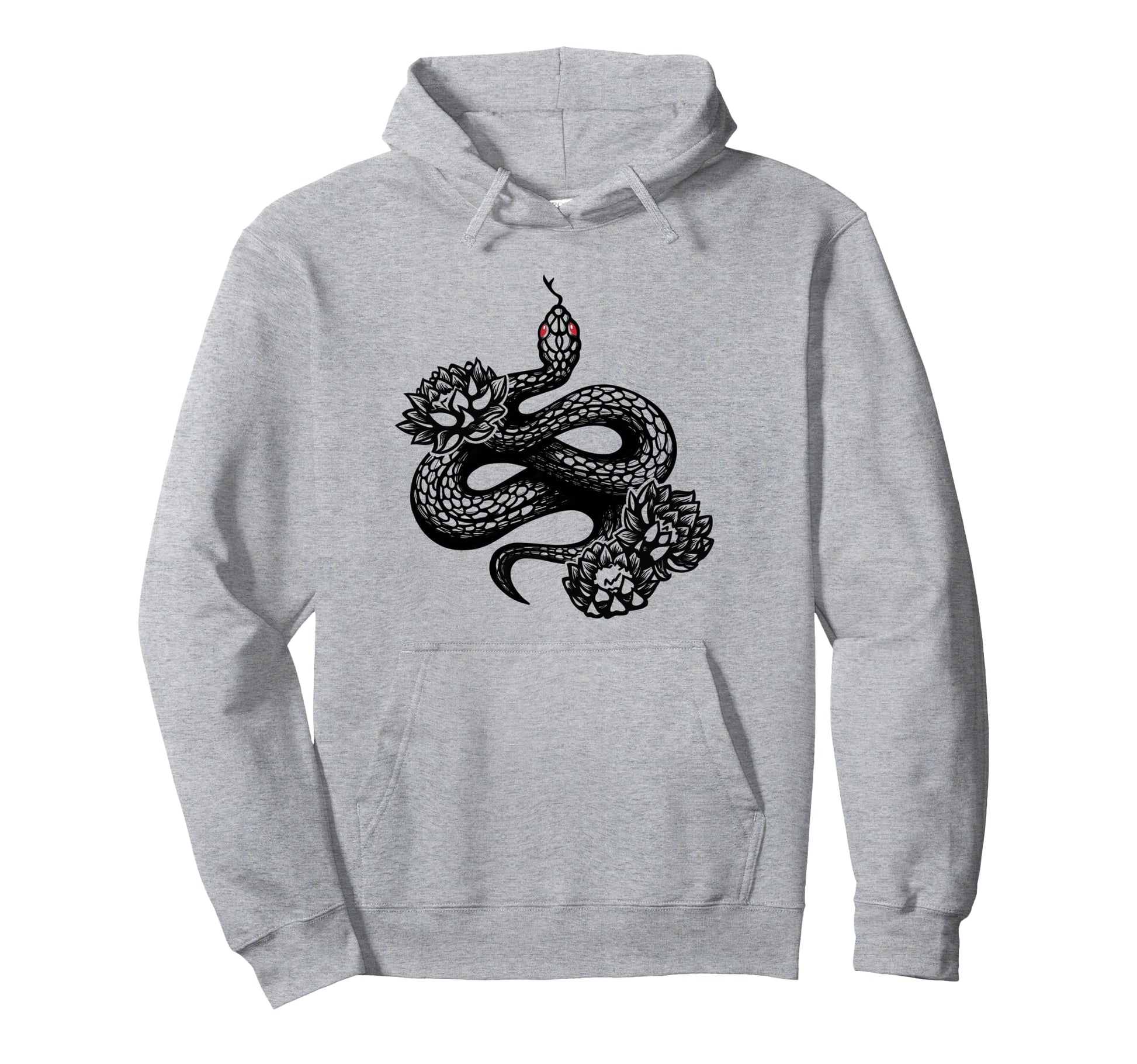 Water Lily Snake Reptile Eboy Egirl Hoodie - Streetwear Style for Adults - T-Shirt, Sweatshirt, Hoodie