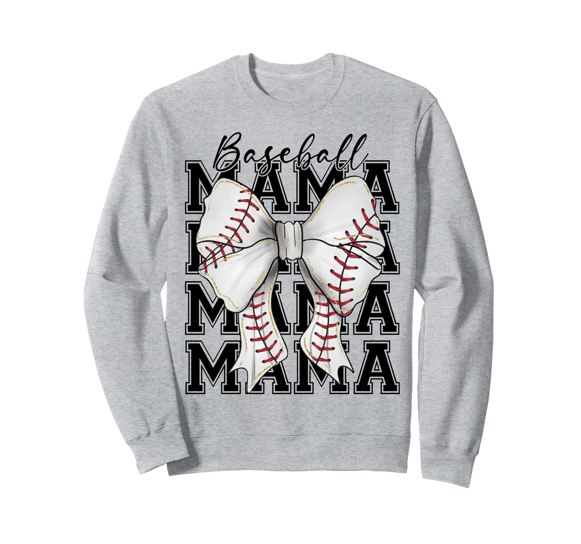 Baseball Mama Coquette Bow Mothers Sweatshirt - Fun Novelty Design Unisex - T-Shirt, Sweatshirt, Hoodie