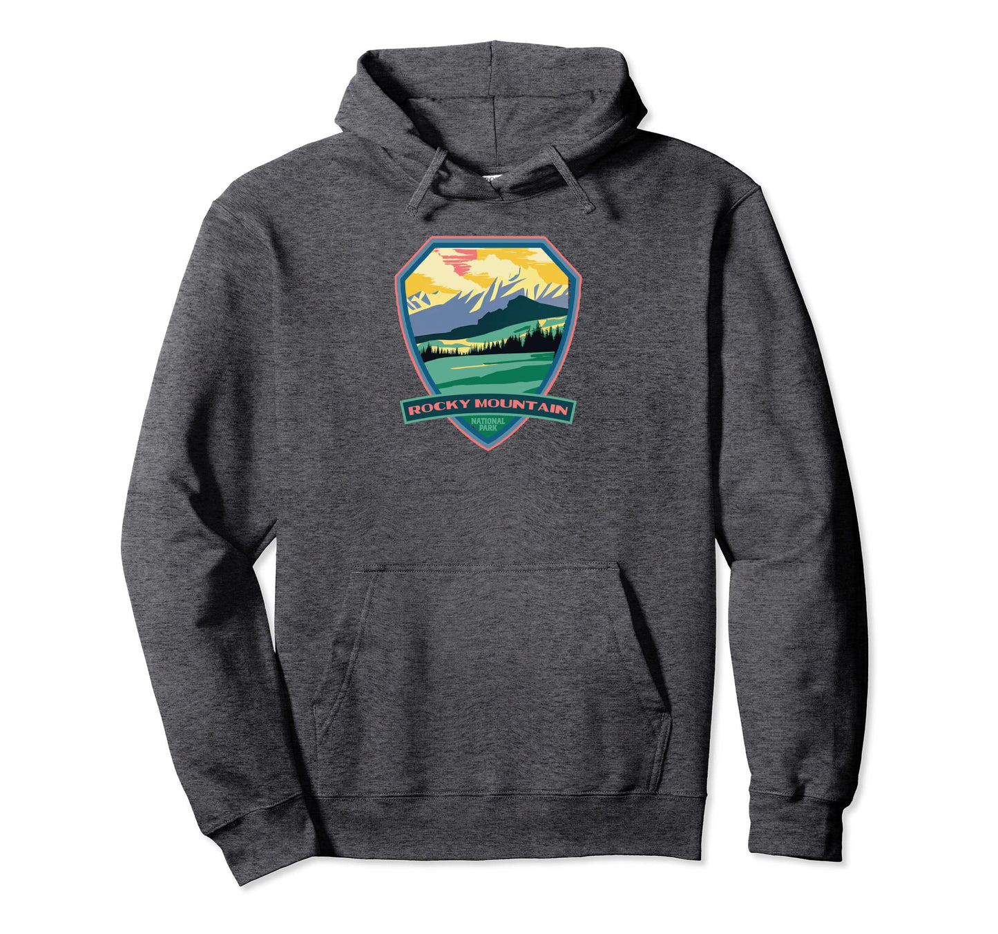 Rocky Mountain National Park Wpa Badge Hoodie - Novelty Apparel Unisex - T-Shirt, Sweatshirt, Hoodie