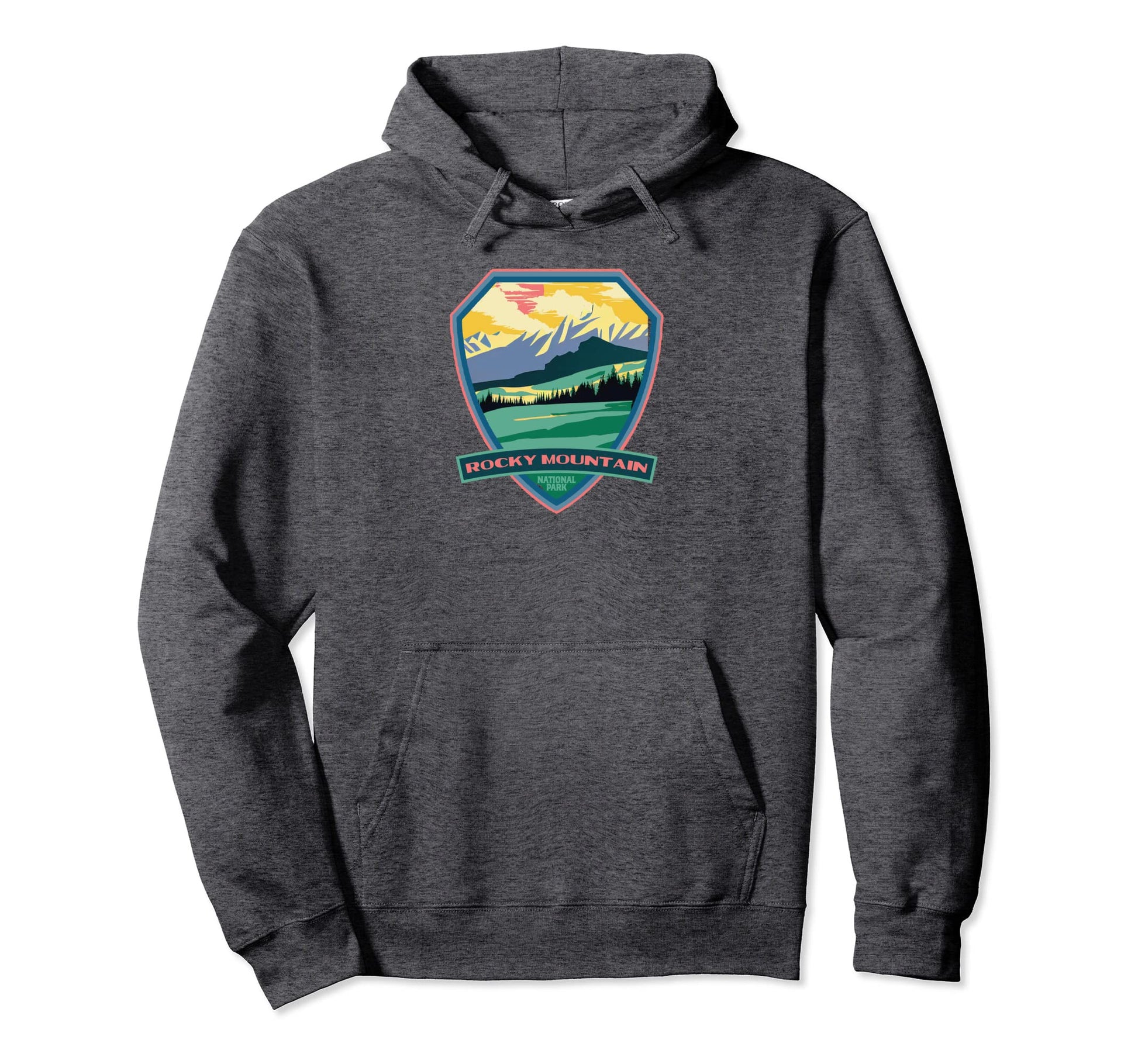 Rocky Mountain National Park Wpa Badge Hoodie - Novelty Apparel Unisex - T-Shirt, Sweatshirt, Hoodie