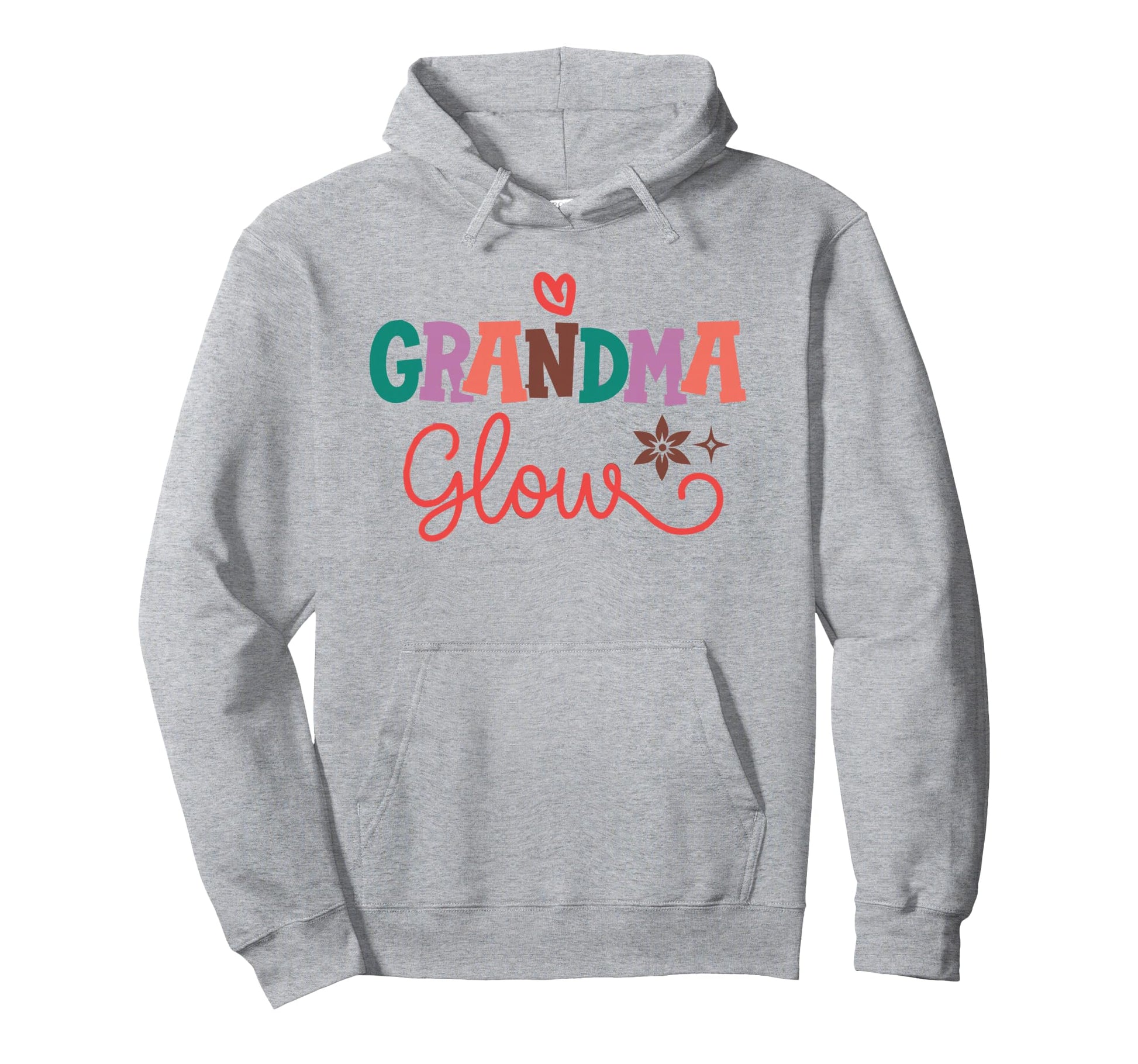 Grandma Glow Lettering Mothers Day Hoodie - Fun Novelty Design Men Women - T-Shirt, Sweatshirt, Hoodie