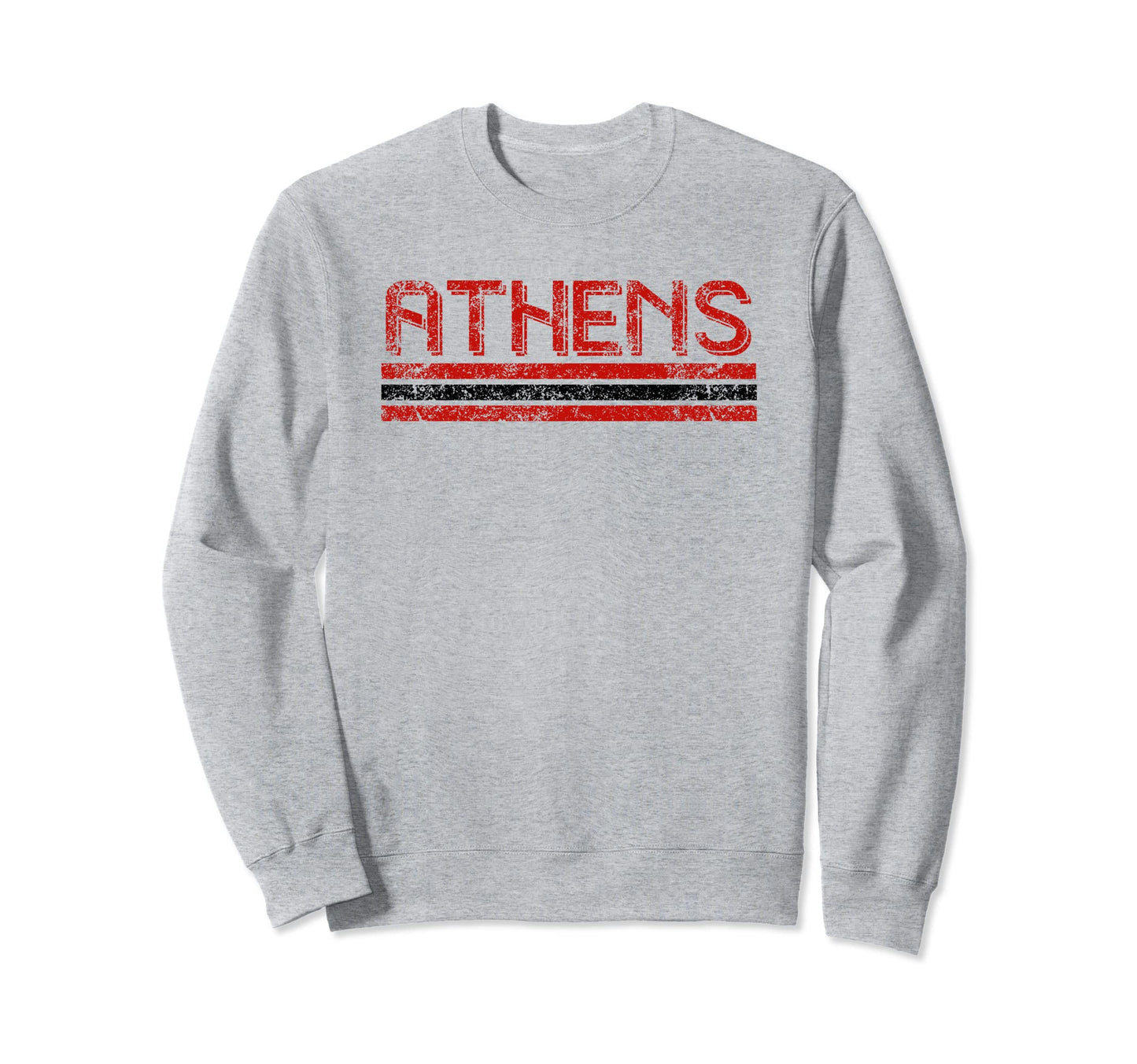 Athens Georgia Weathered Stripe Sweatshirt - Trendy Graphic Unisex - T-Shirt, Sweatshirt, Hoodie
