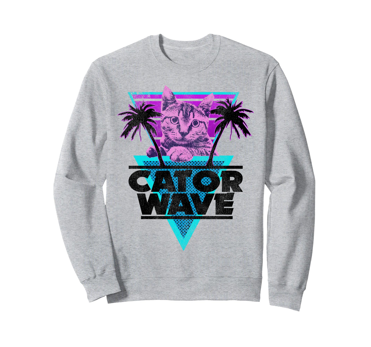 Vaporwave Aesthetic 80S Catorwave Sweatshirt - Novelty Apparel Men Women - T-Shirt, Sweatshirt, Hoodie