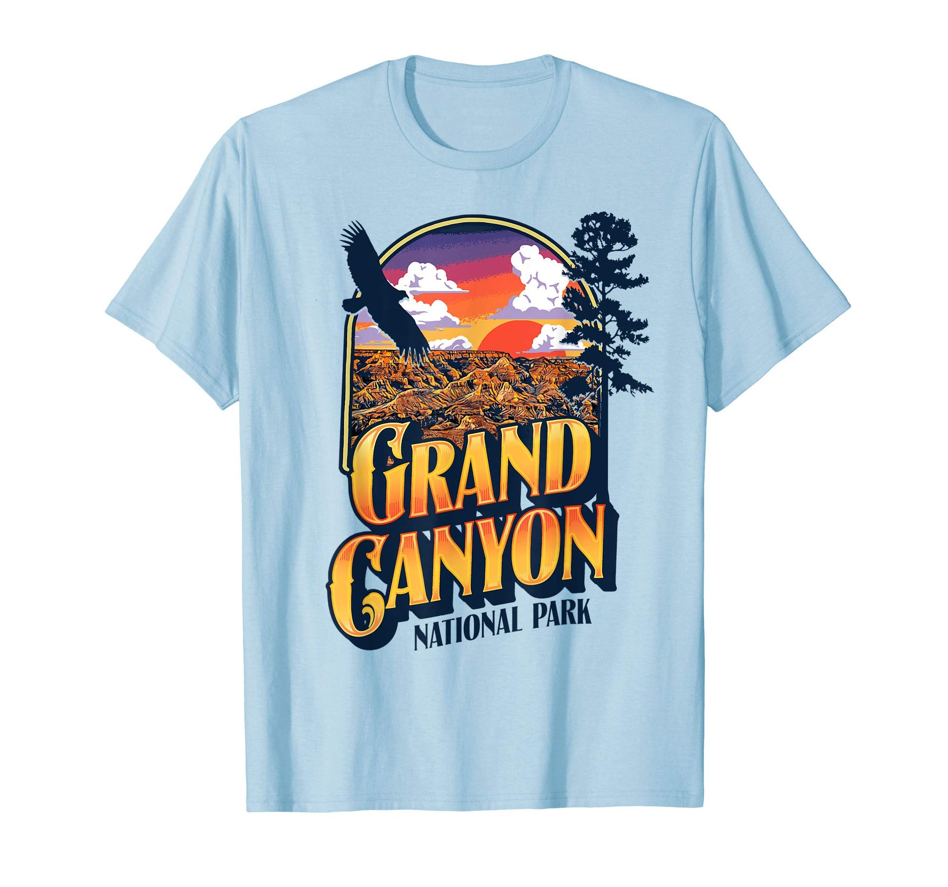 Grand Canyon National Park Arizona 80S T-Shirt - Custom Art Print Men Women - T-Shirt, Sweatshirt, Hoodie