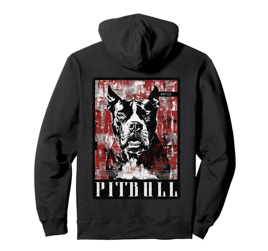 Back Y2K Streetwear Dog Pit Bull Hoodie - Fun Novelty Design Men Women - T-Shirt, Sweatshirt, Hoodie