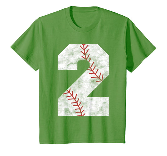 2Nd Birthday Baseball Big Number Two 2 Year T-Shirt - Graphic Print Unisex - T-Shirt, Sweatshirt, Hoodie