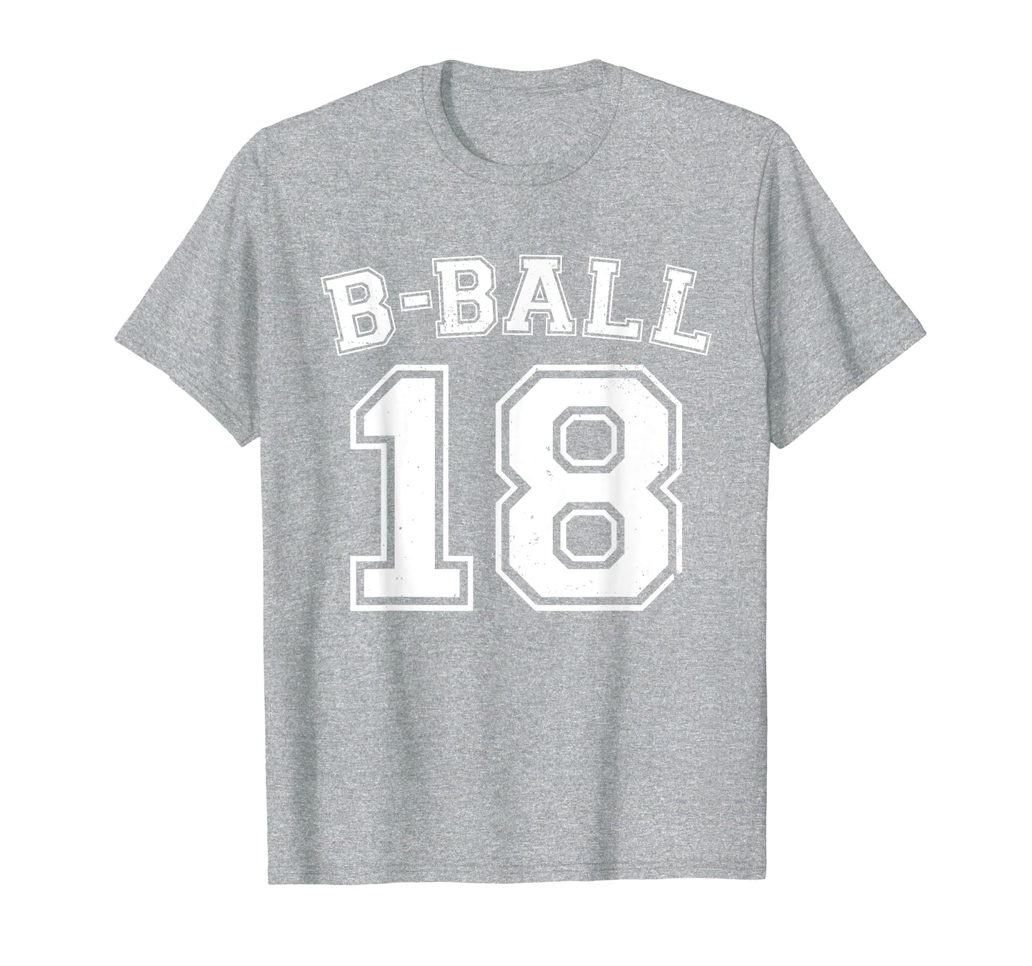 B Ball Basketball Player Number 18 T-Shirt - Custom Art Print Unisex - T-Shirt, Sweatshirt, Hoodie