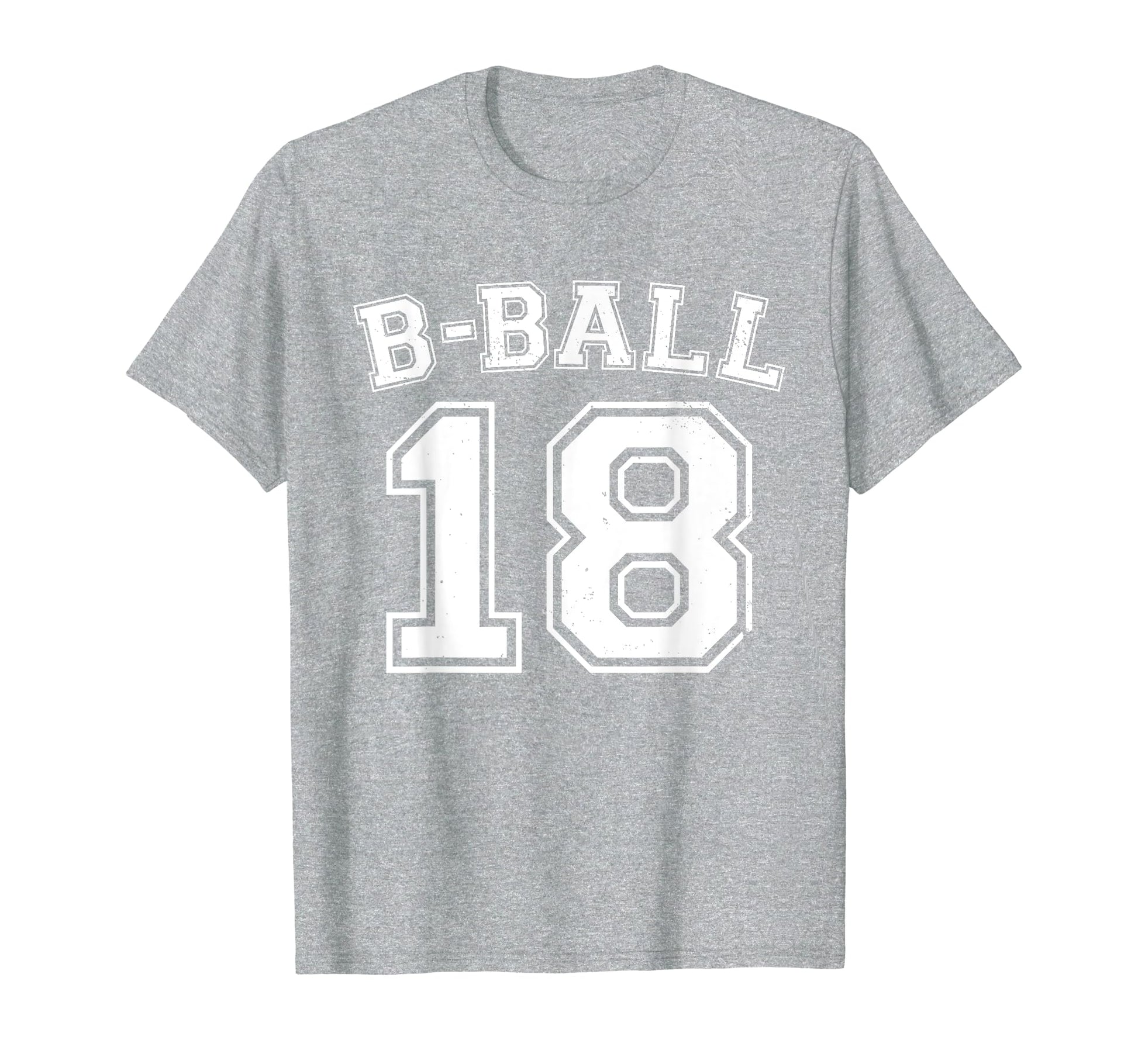 B Ball Basketball Player Number 18 T-Shirt - Custom Art Print Unisex - T-Shirt, Sweatshirt, Hoodie