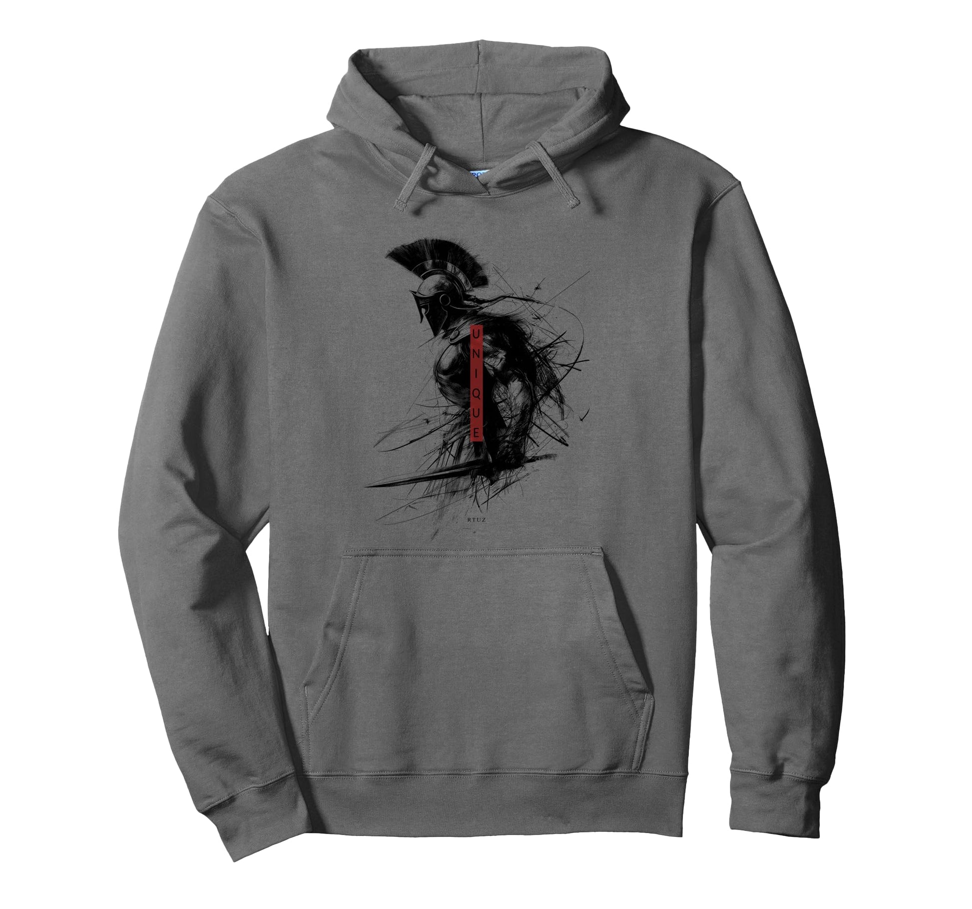 Spartan Helmet Warrior Aesthetic Hoodie - Fun Novelty Design for Adults - T-Shirt, Sweatshirt, Hoodie