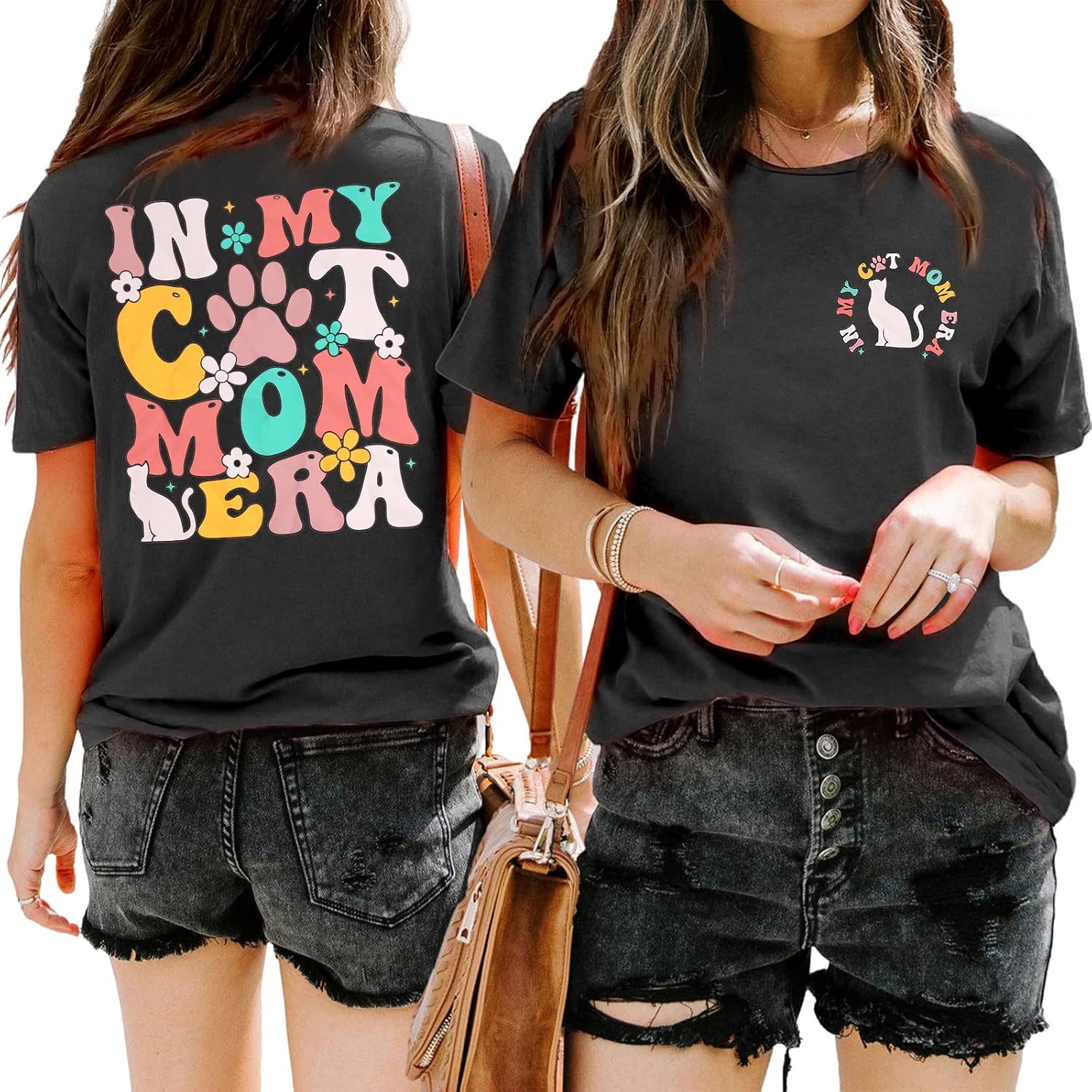 Cat Mom Women in My Era Funny Lady Casual Lover Short - Adult & Kids T-Shirts, Sweatshirts & Hoodies apparel design preview 1