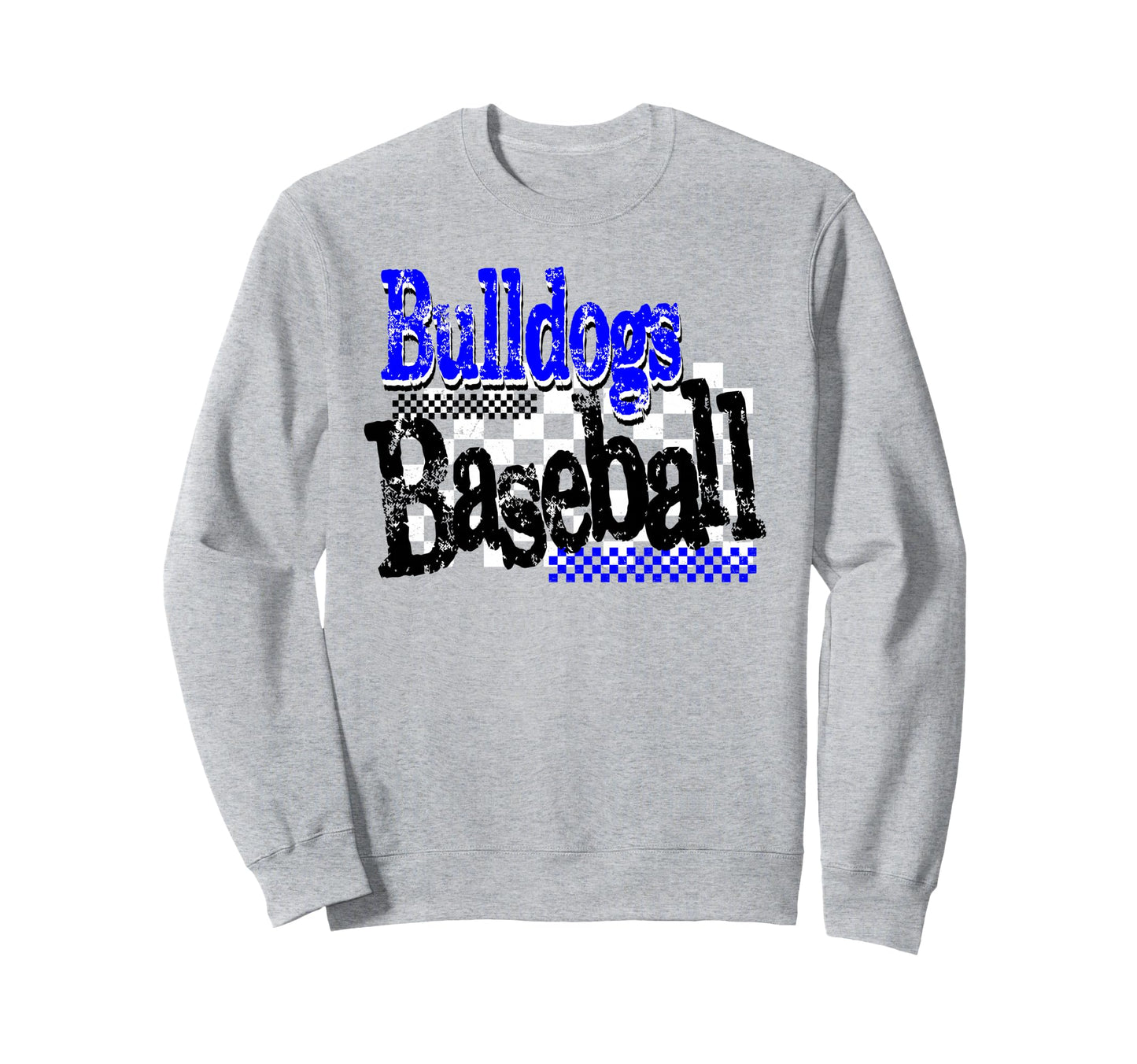 Blue Bulldogs Baseball Team Mom Game Sweatshirt - Graphic Print Men Women - T-Shirt, Sweatshirt, Hoodie
