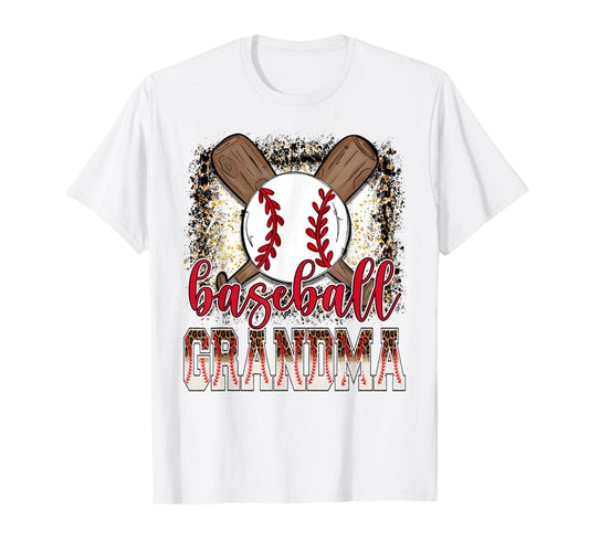 Baseball Grandma Leopard Proud Ball T-Shirt - Minimalist Print for Adults - T-Shirt, Sweatshirt, Hoodie