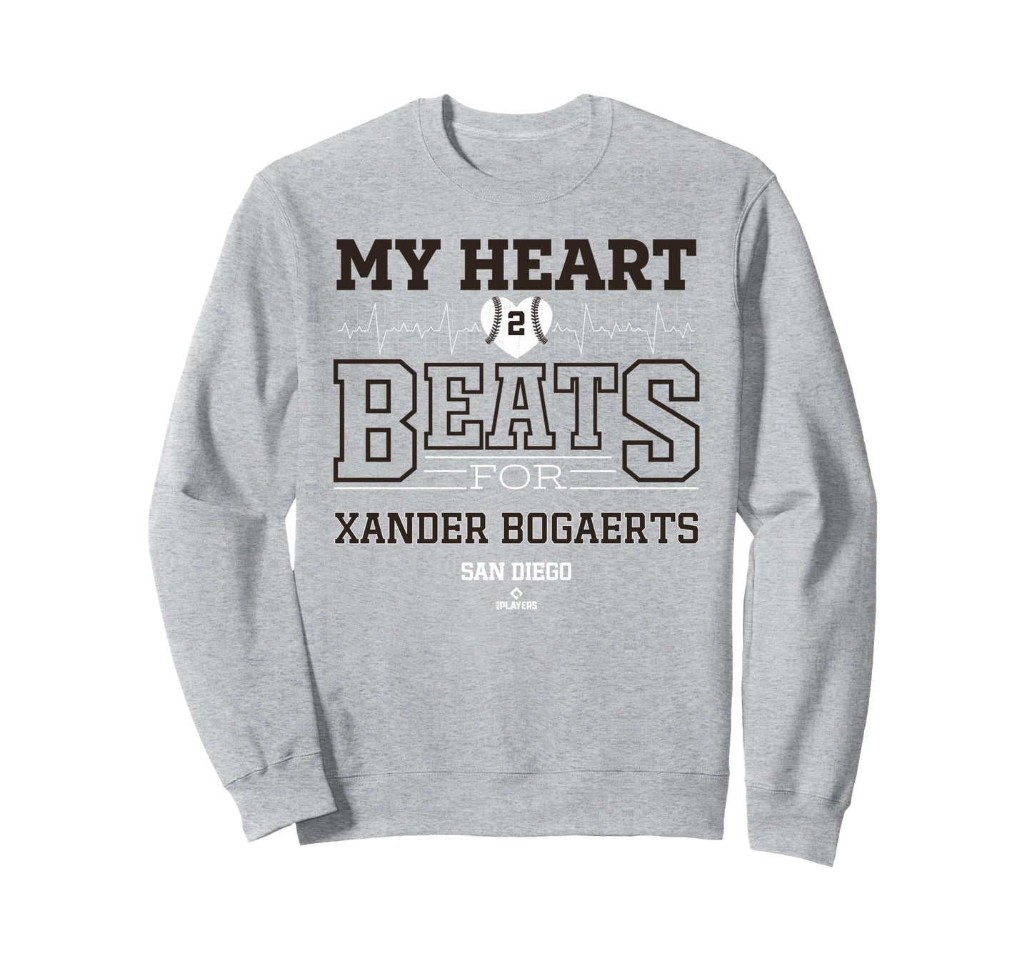 My Heart Beats Xander Bogaerts San Sweatshirt - Trendy Graphic Men Women - T-Shirt, Sweatshirt, Hoodie