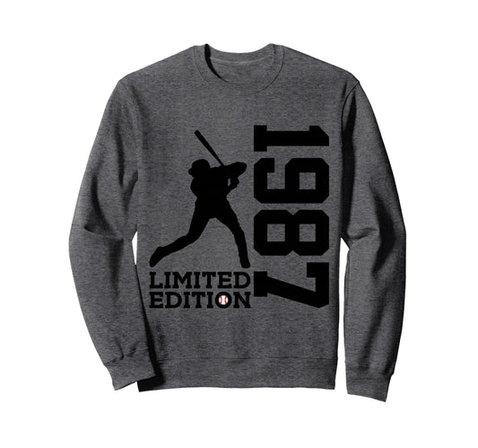 39Th Birthday Baseball 1987 Sweatshirt - Novelty Apparel Men Women - T-Shirt, Sweatshirt, Hoodie