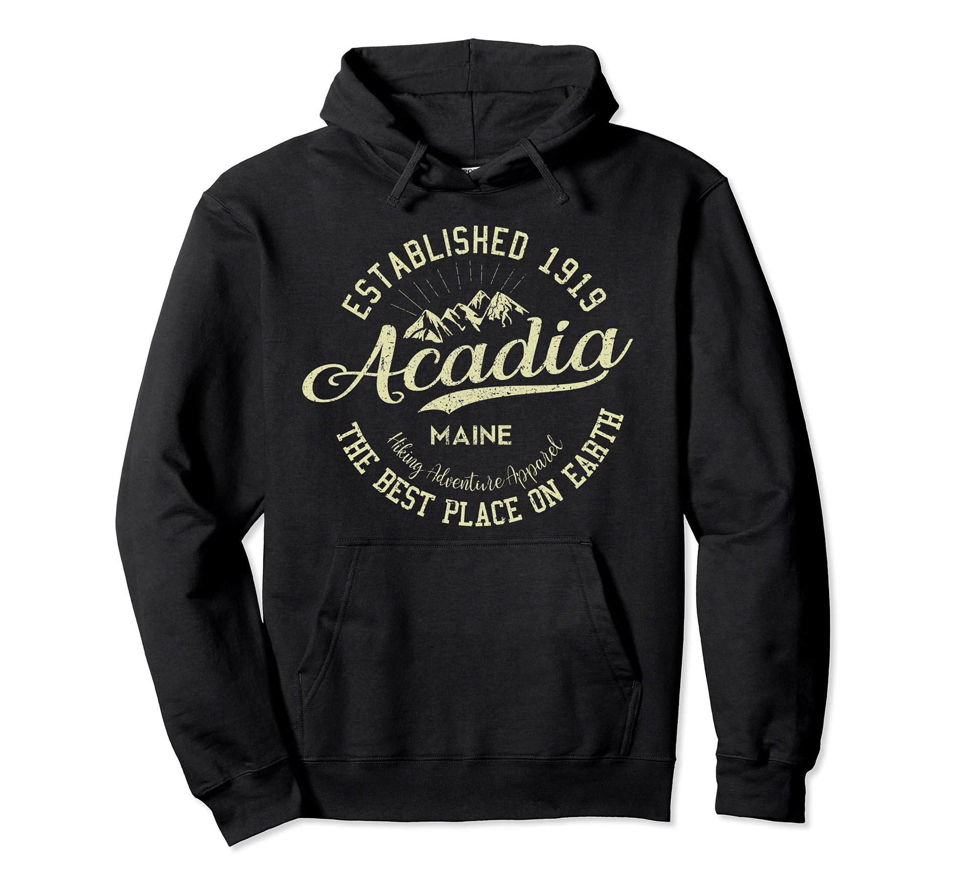 Acadia National Park Maine Hiking Hoodie - Aesthetic Graphic Men Women - T-Shirt, Sweatshirt, Hoodie