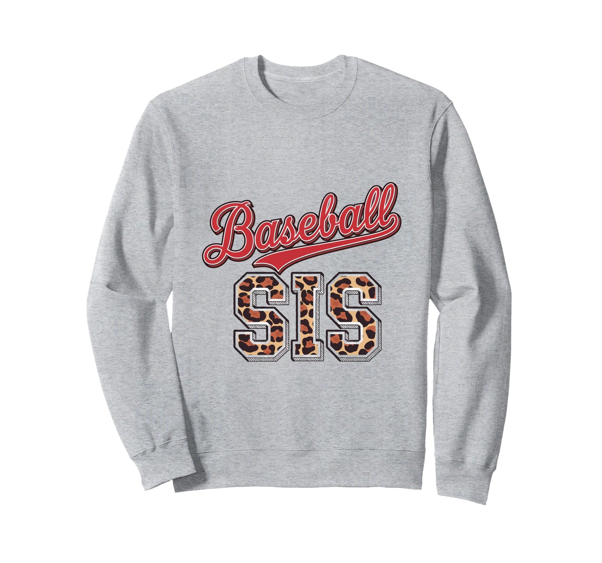 Leopard Baseball Sis Sport Lover Sweatshirt - Graphic Print Men Women - T-Shirt, Sweatshirt, Hoodie