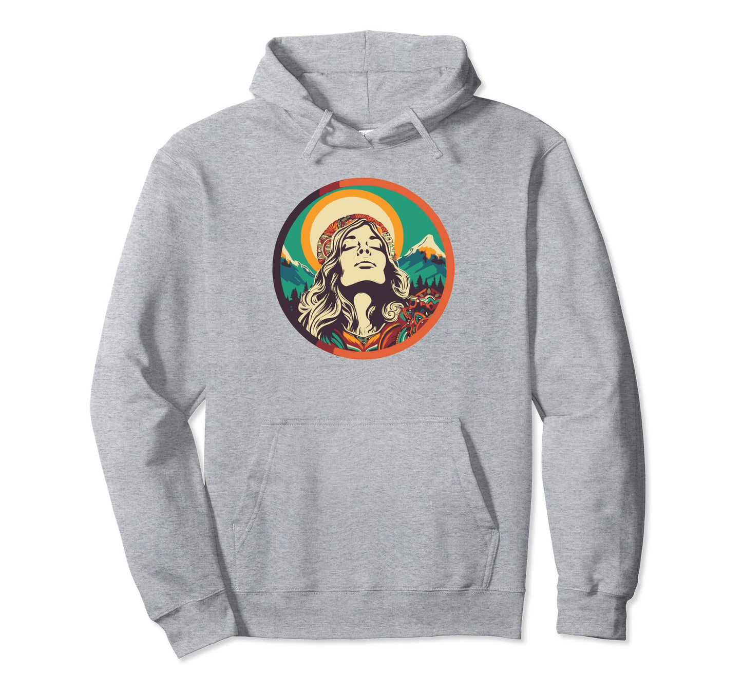 Groovy Mountain Mama Hippie 60S Hoodie - Casual Everyday Wear Unisex - T-Shirt, Sweatshirt, Hoodie