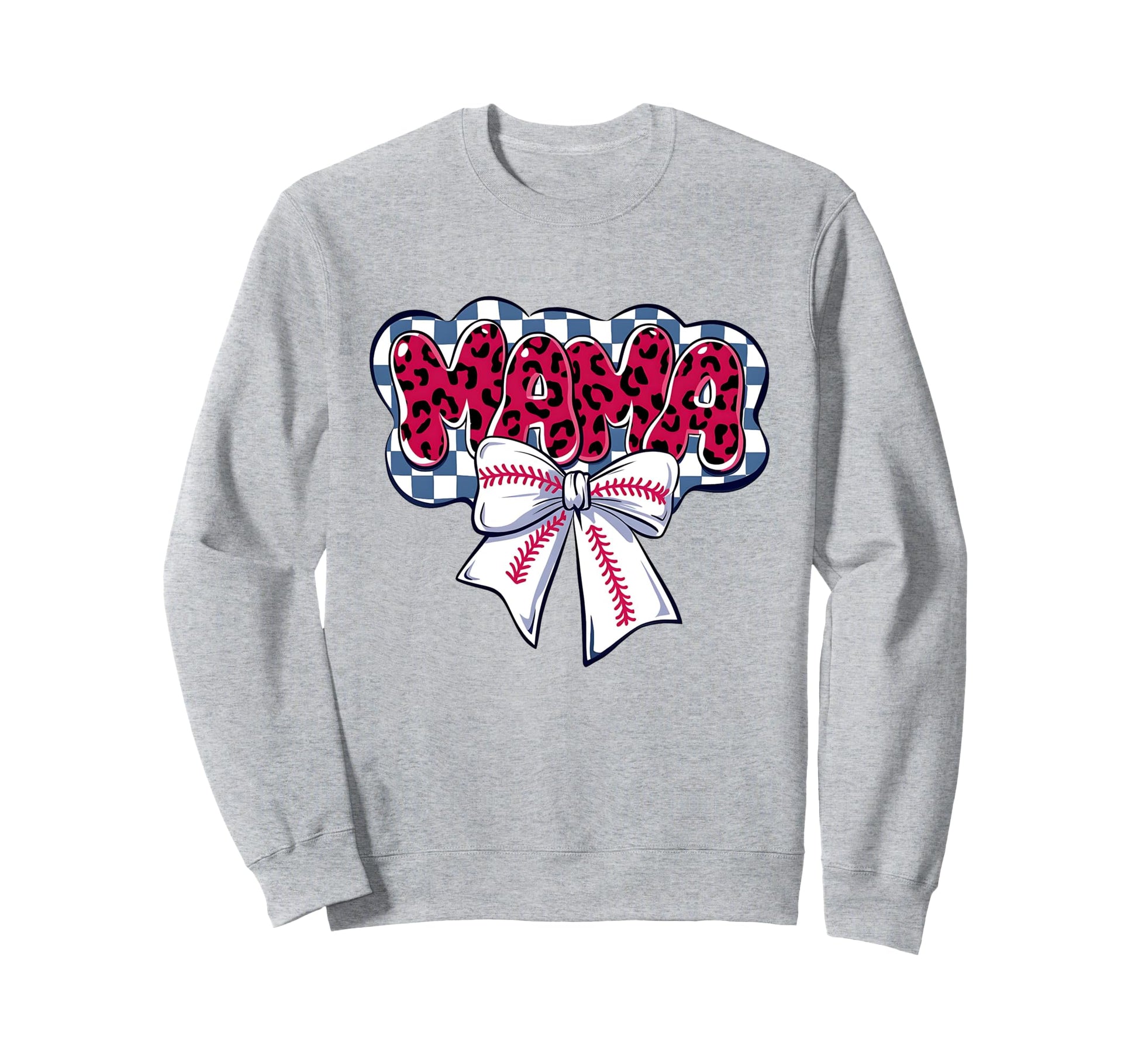 Coquette American Baseball Mom Mama Sweatshirt - Custom Art Print Men Women - T-Shirt, Sweatshirt, Hoodie