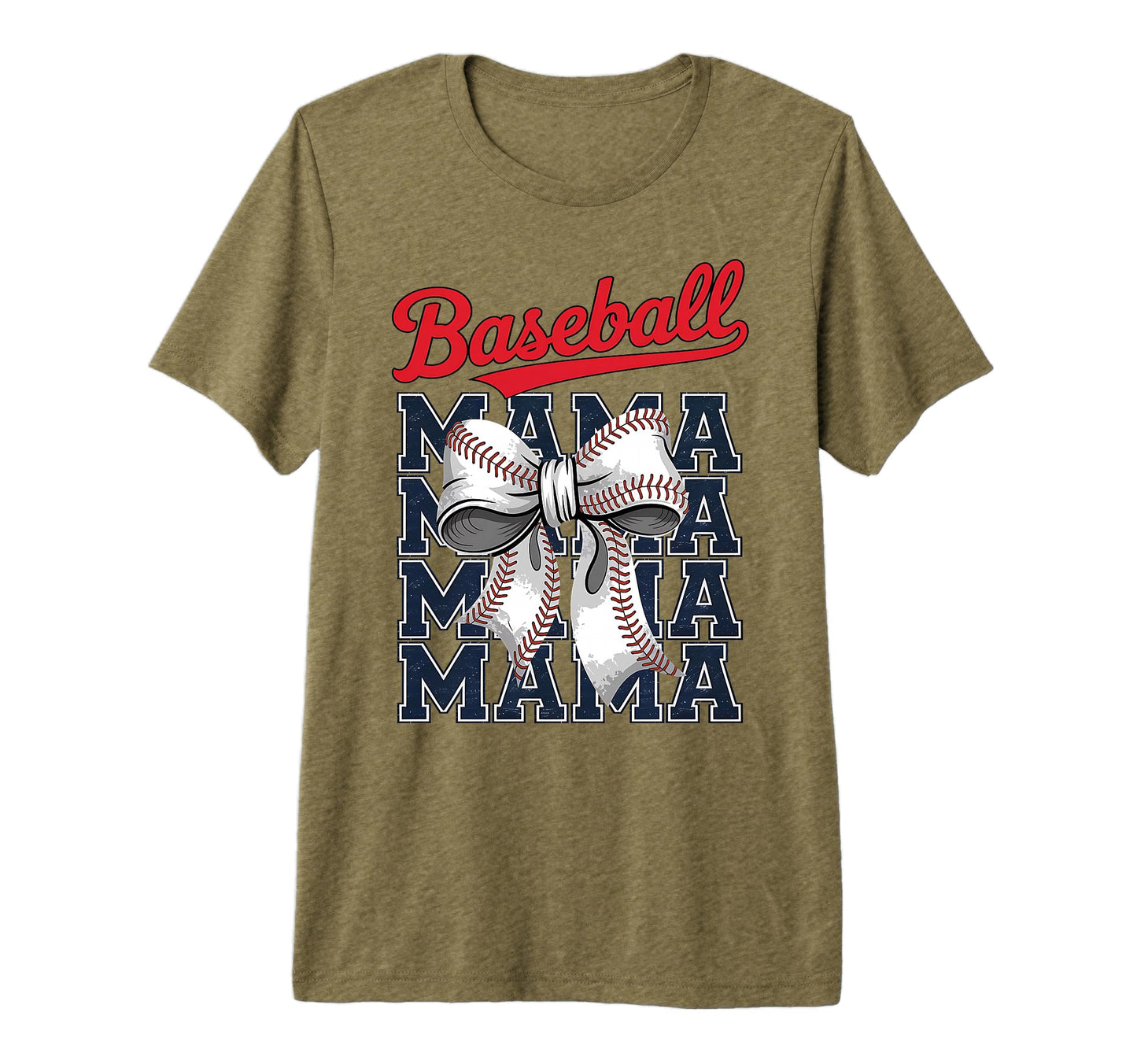 Baseball Mama Coquette Bow Game Day T-Shirt - Custom Art Print for Adults - T-Shirt, Sweatshirt, Hoodie