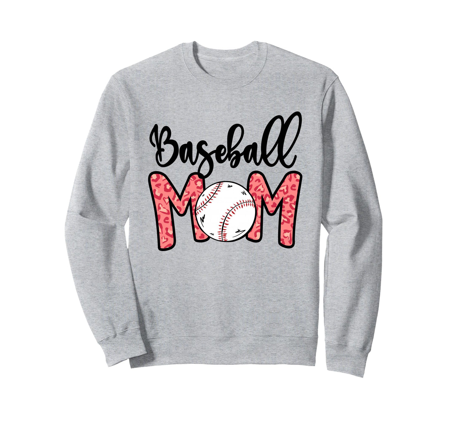 Funny Baseball Mom Leopard 4 Sweatshirt - Graphic Print for Adults - T-Shirt, Sweatshirt, Hoodie