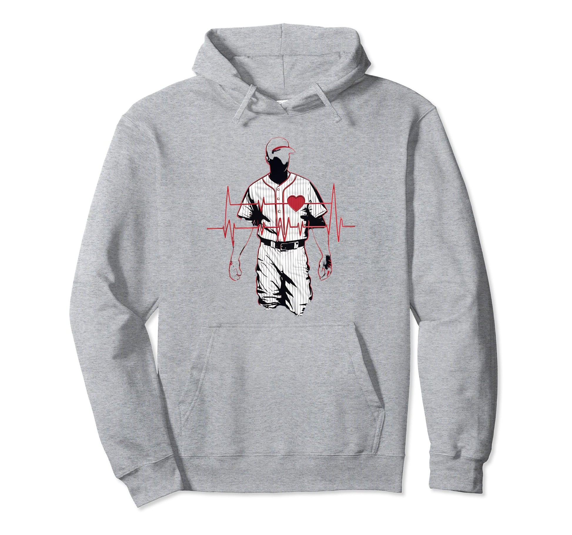 Baseball Heartbeat Love Pitcher Throw Hoodie - Streetwear Style Men Women - T-Shirt, Sweatshirt, Hoodie