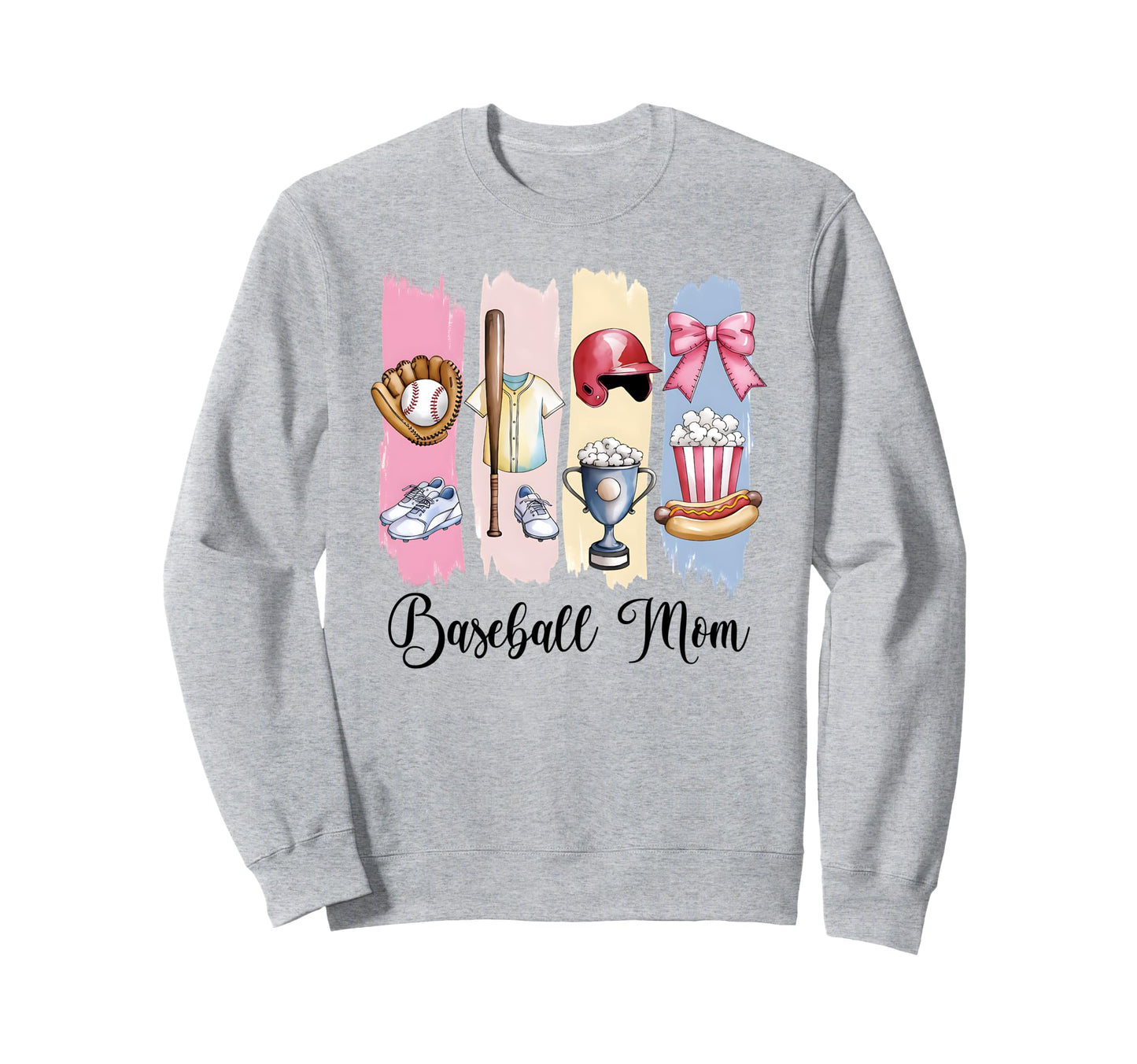Baseball Coquette Bow Baseball Mom Sweatshirt - Novelty Apparel for Adults - T-Shirt, Sweatshirt, Hoodie