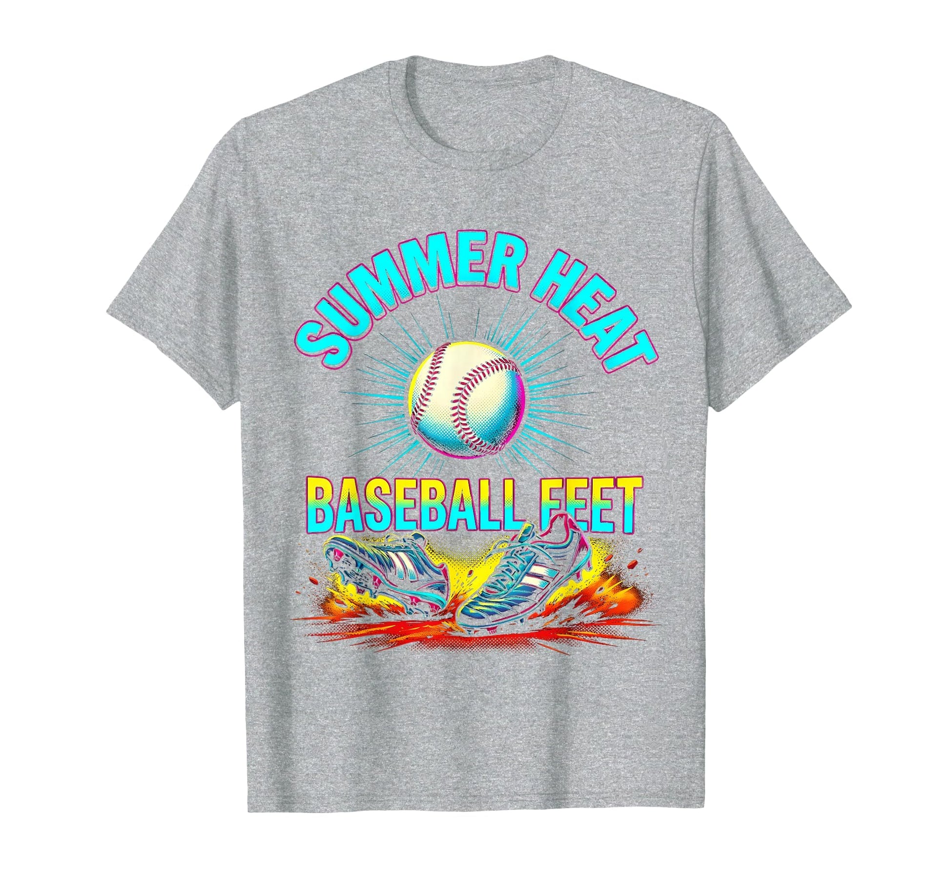 Summer Heat Baseball Feet Sunny T-Shirt - Casual Everyday Wear for Adults - T-Shirt, Sweatshirt, Hoodie