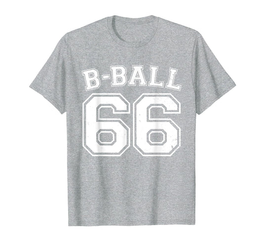B Ball Basketball Player Number 66 T-Shirt - Custom Art Print Unisex - T-Shirt, Sweatshirt, Hoodie