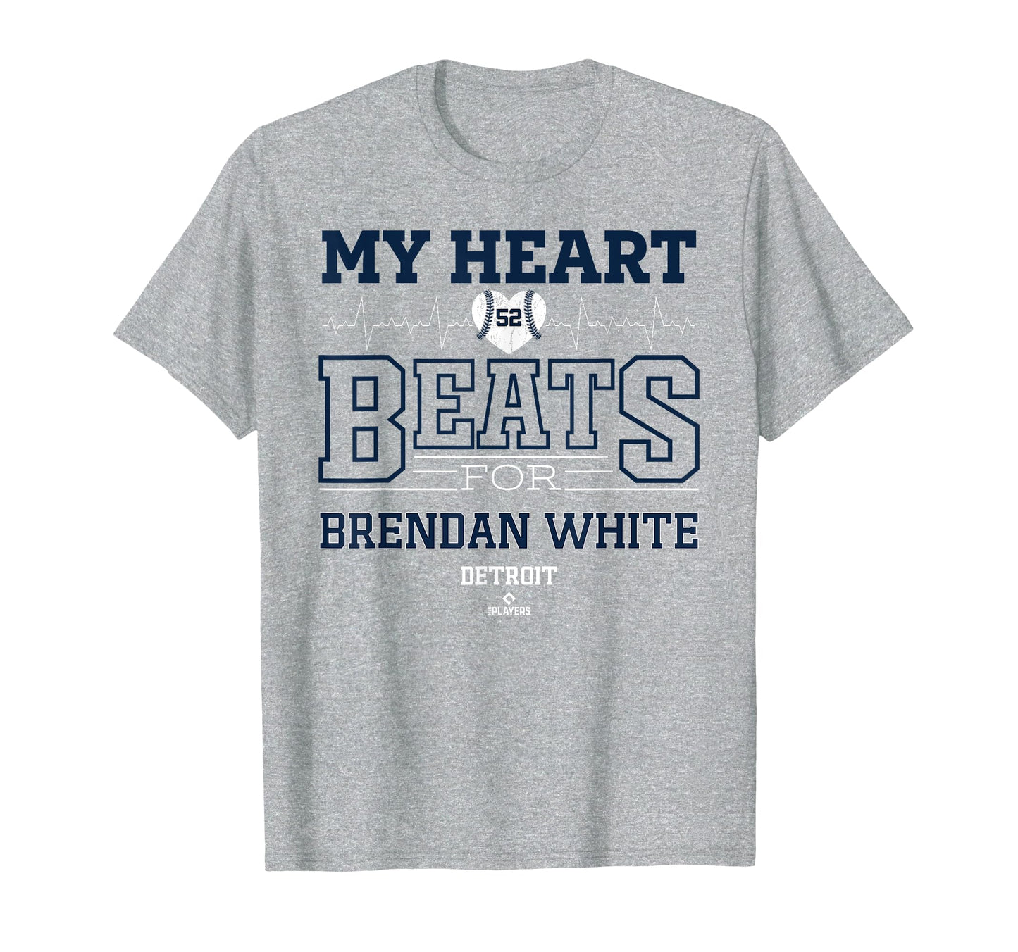 My Heart Beats Brendan White Detroit T-Shirt - Fun Novelty Design Unisex - T-Shirt, Sweatshirt, Hoodie