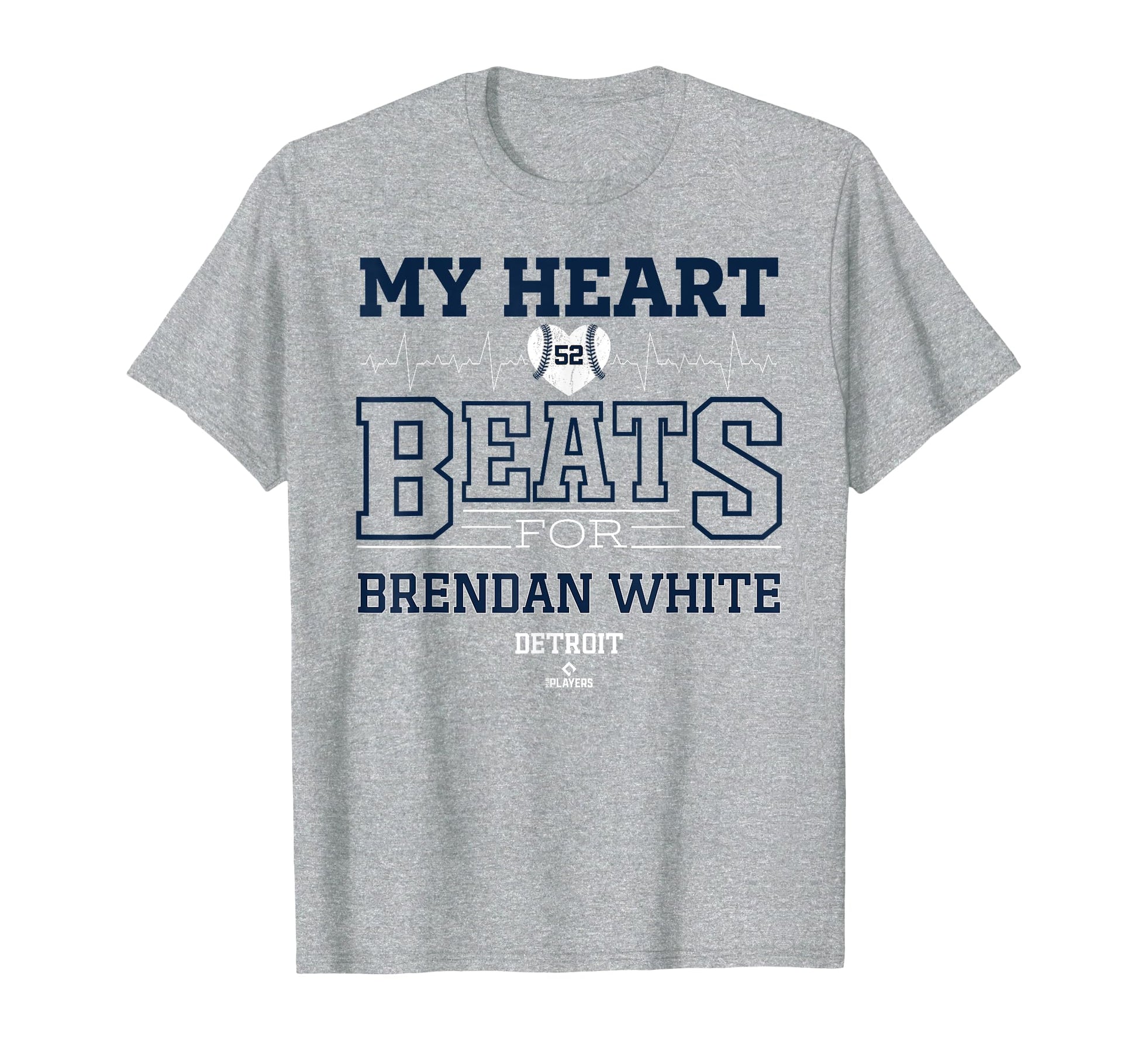 My Heart Beats Brendan White Detroit T-Shirt - Fun Novelty Design Unisex - T-Shirt, Sweatshirt, Hoodie