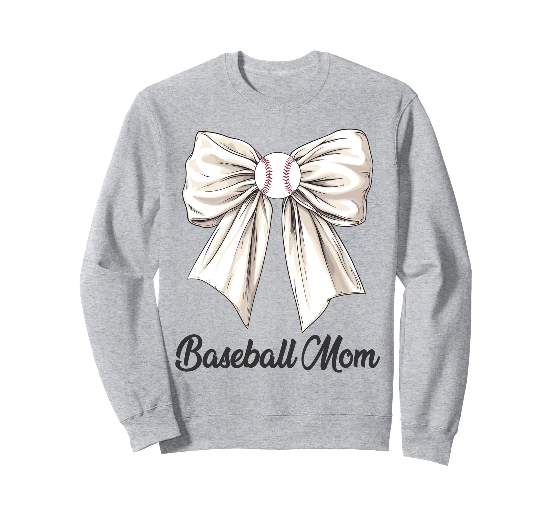 Baseball Mom Coquette Bow Baseball Sweatshirt - Unique Graphic for Adults - T-Shirt, Sweatshirt, Hoodie