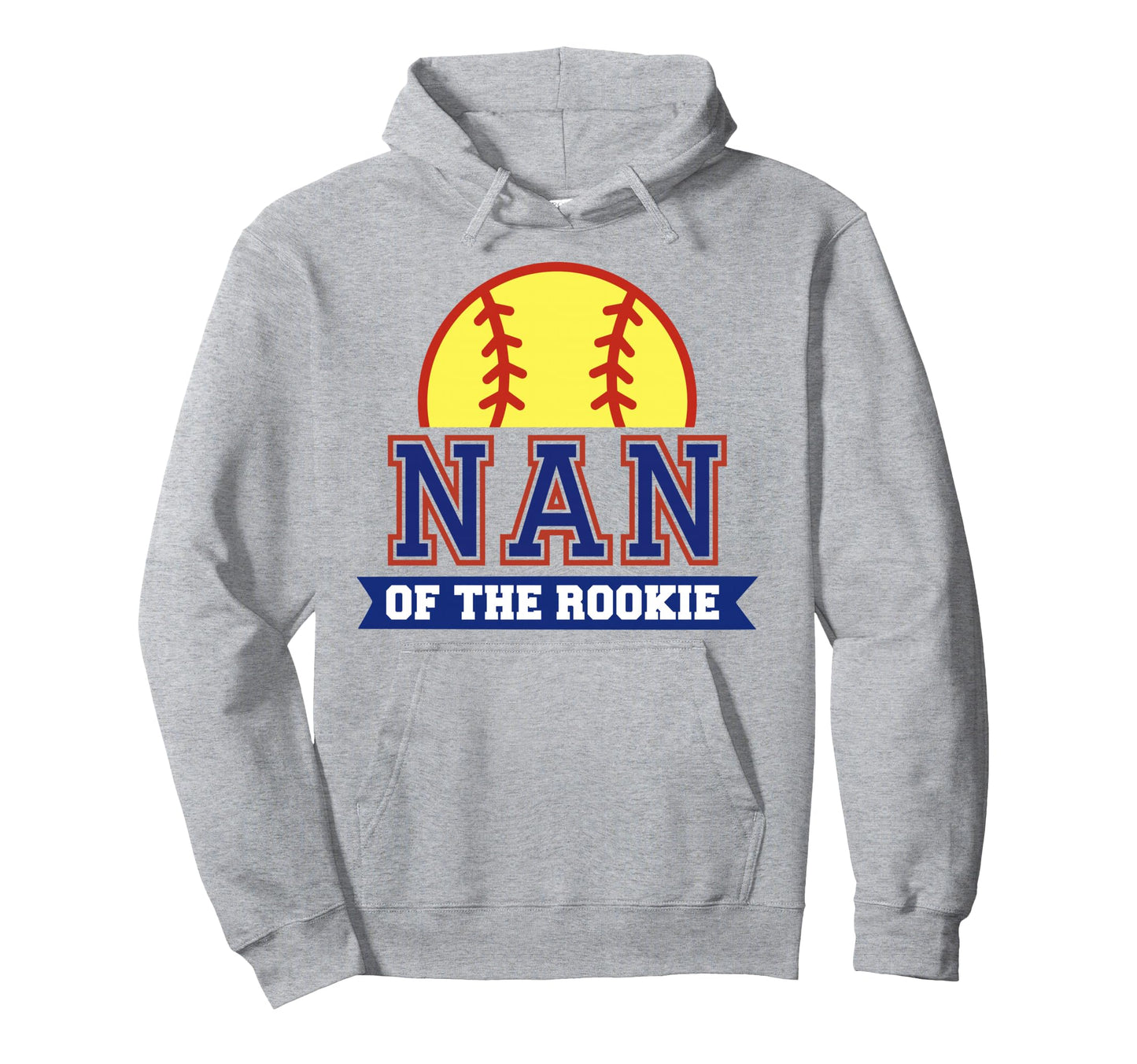 Nan Rookie 1St Birthday Softball Hoodie - Fun Novelty Design for Adults - T-Shirt, Sweatshirt, Hoodie