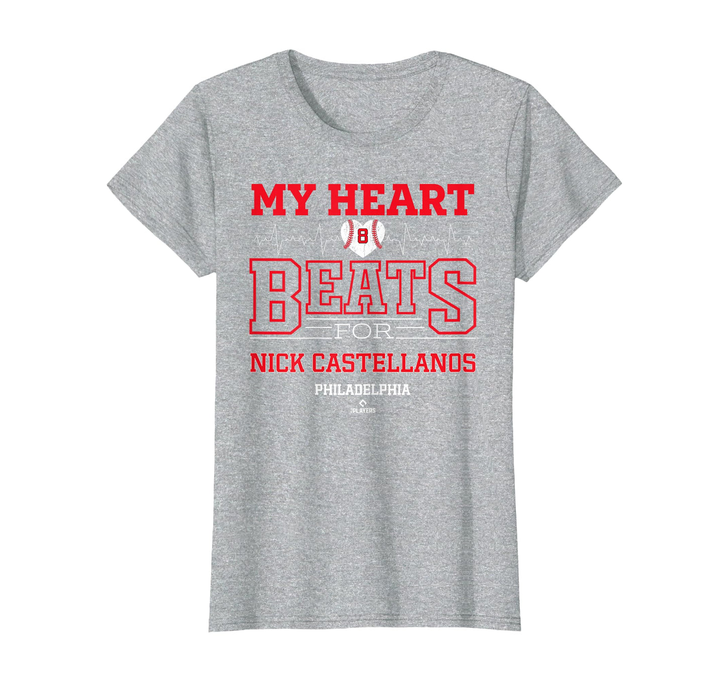 My Heart Beats Nick Castellanos T-Shirt - Aesthetic Graphic Men Women - T-Shirt, Sweatshirt, Hoodie