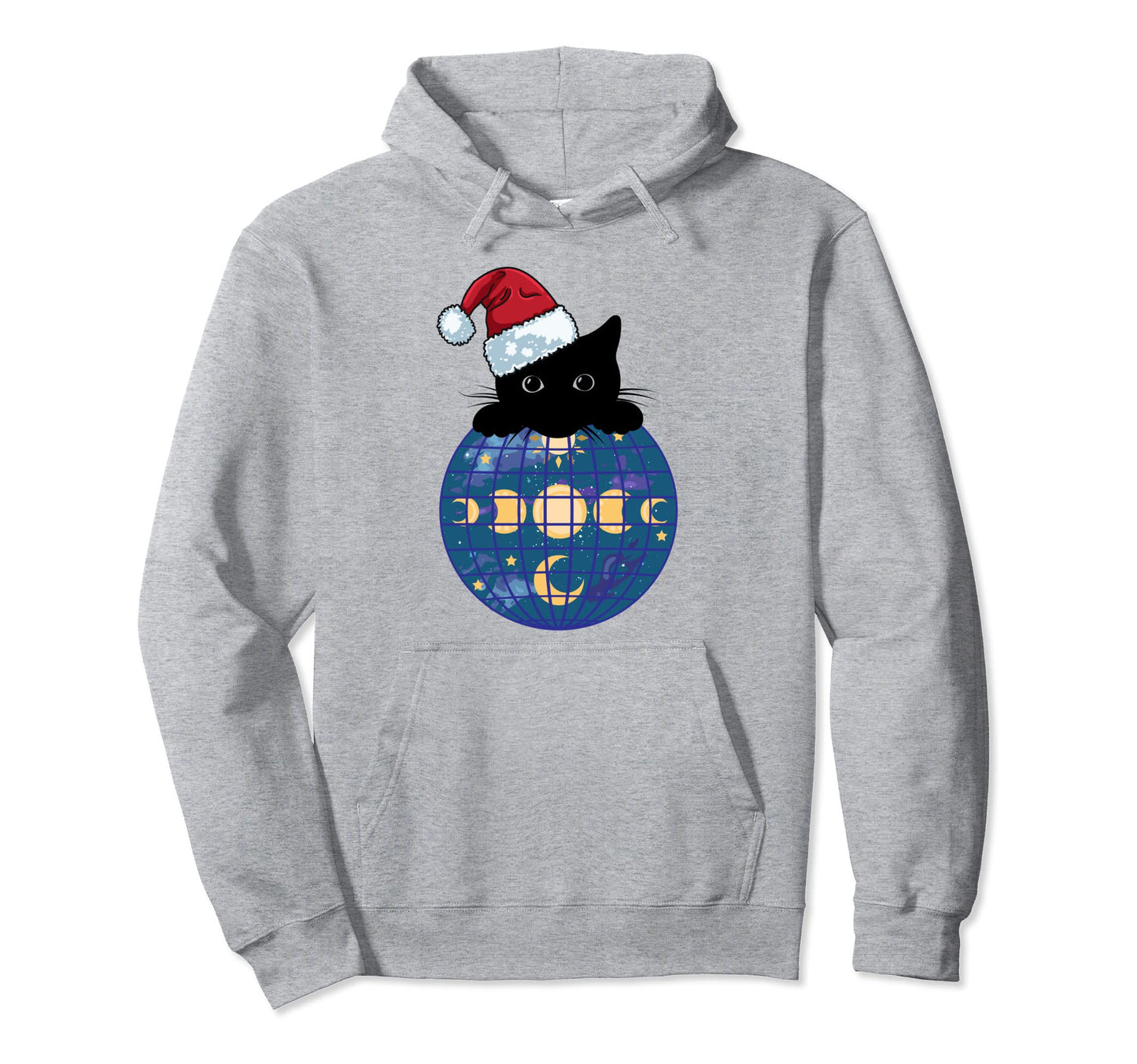 Aesthetic Disco Ball Celestial Black Hoodie - Minimalist Print for Adults - T-Shirt, Sweatshirt, Hoodie
